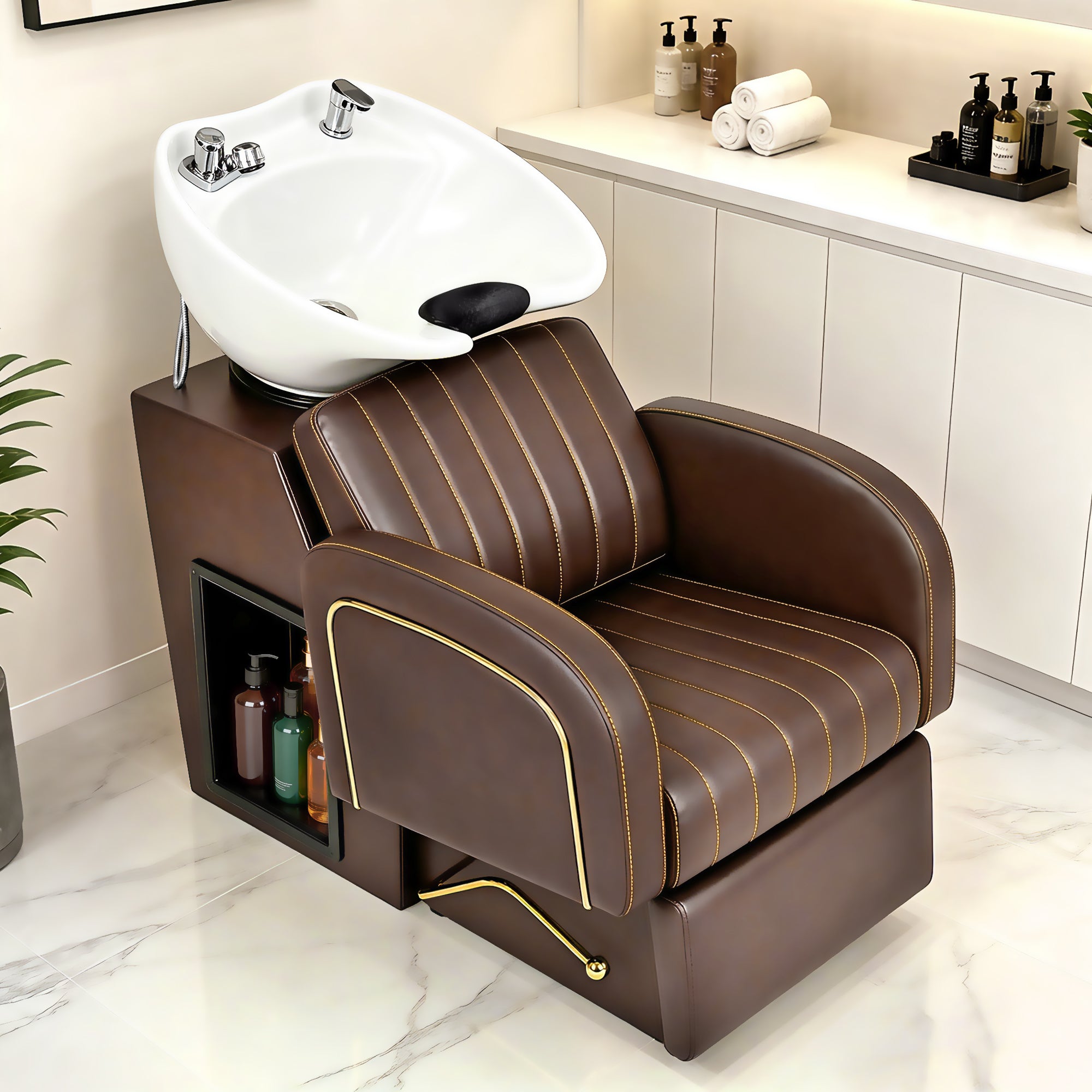 Advwin Salon Shampoo Bowl and Chair Set
