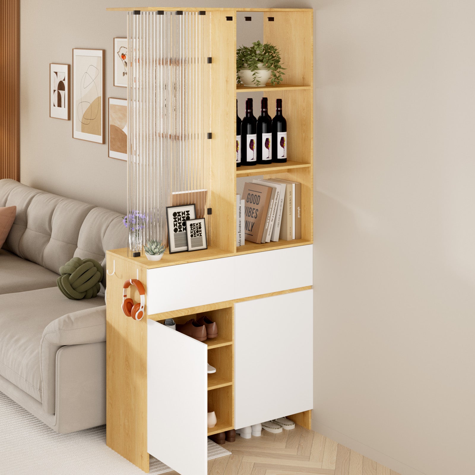 Advwin Modern Freestanding Room Divider