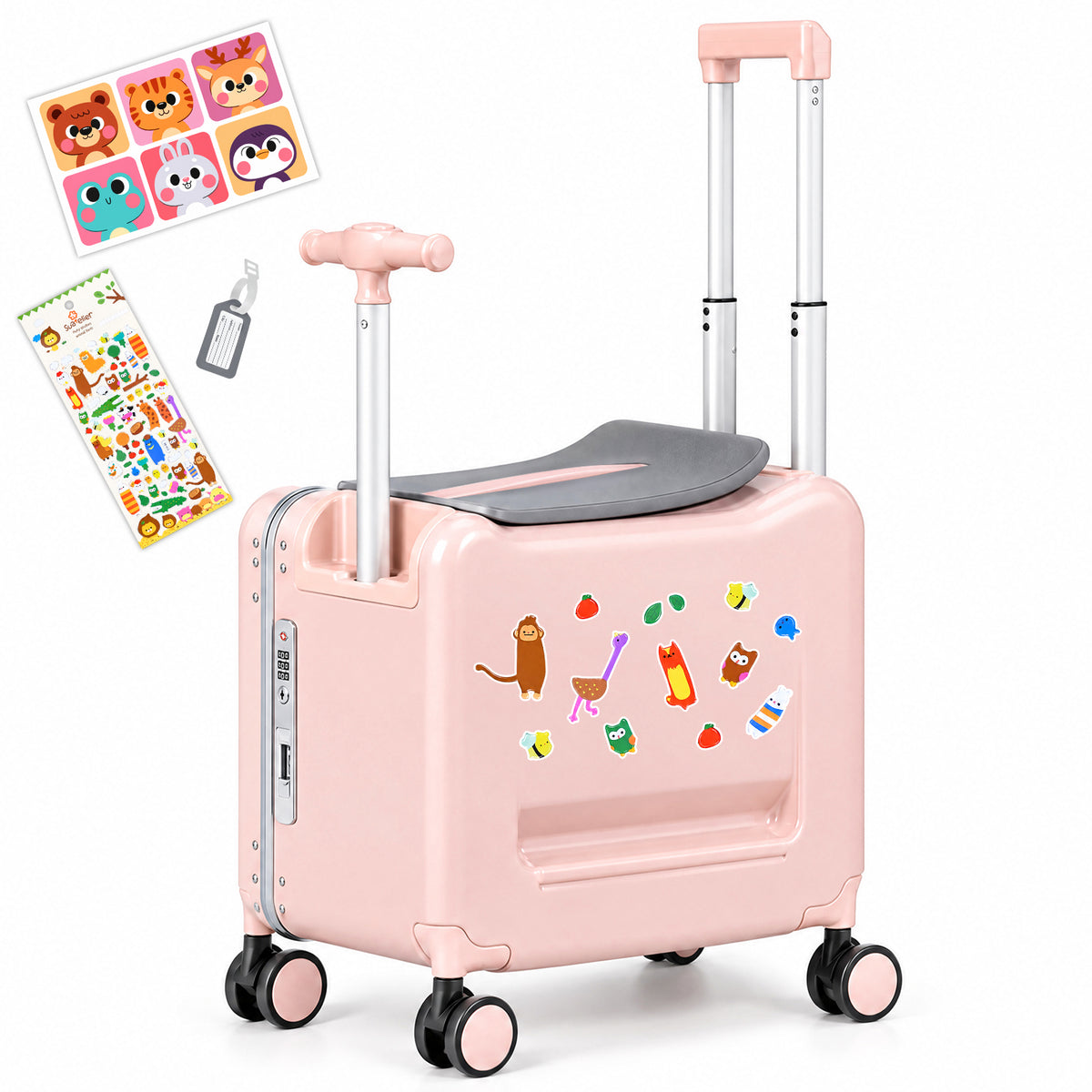 Advwin 20" Kids Ride-On Suitcase w/ Dual Handles