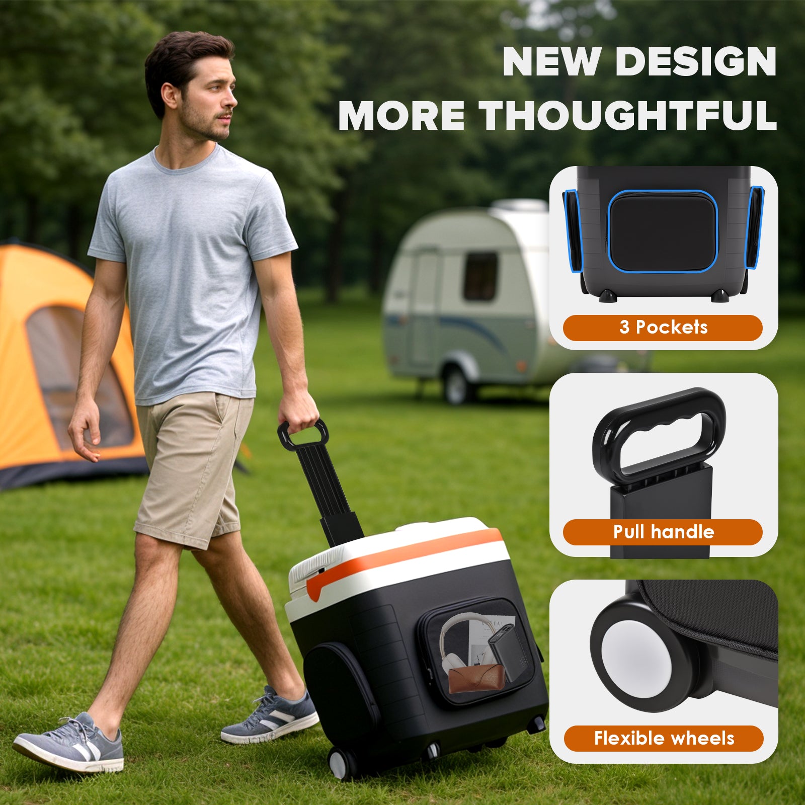 Advwin 30L Electric Car Cooler & Warmer with Pockets