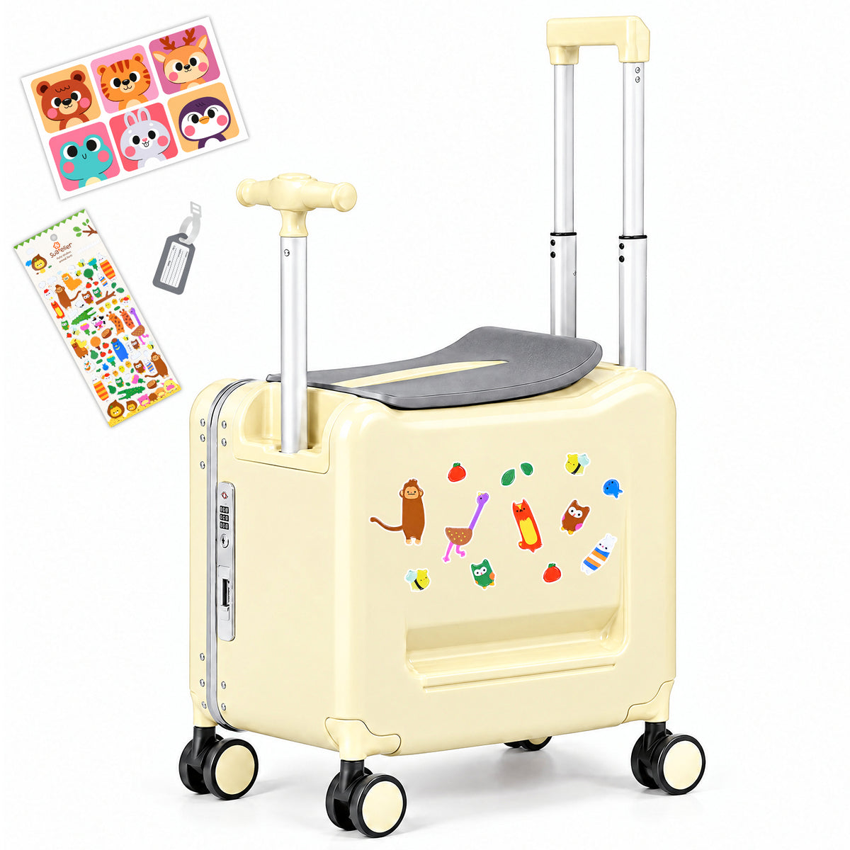 Advwin 20" Kids Ride-On Suitcase w/ Dual Handles