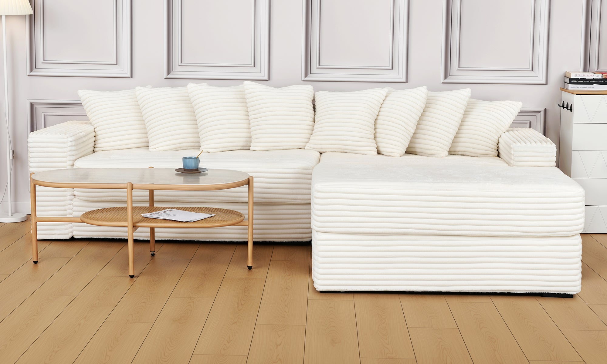 sofa with oversized chair