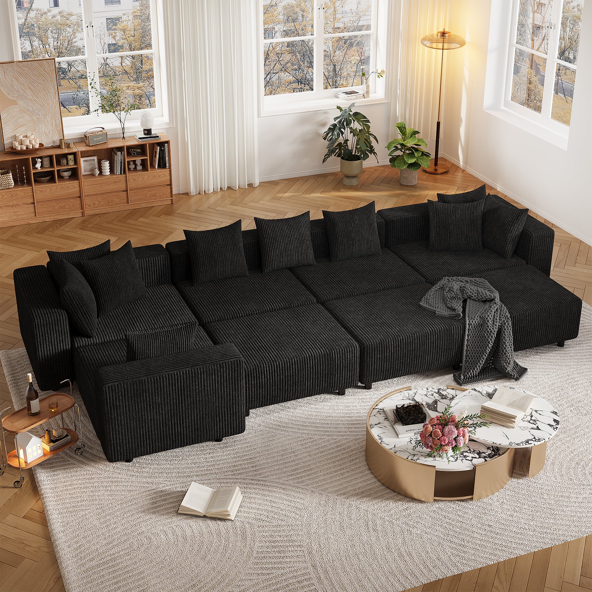 Advwin Boneless Cloud Modern Oversized Modular Sectional Sofa