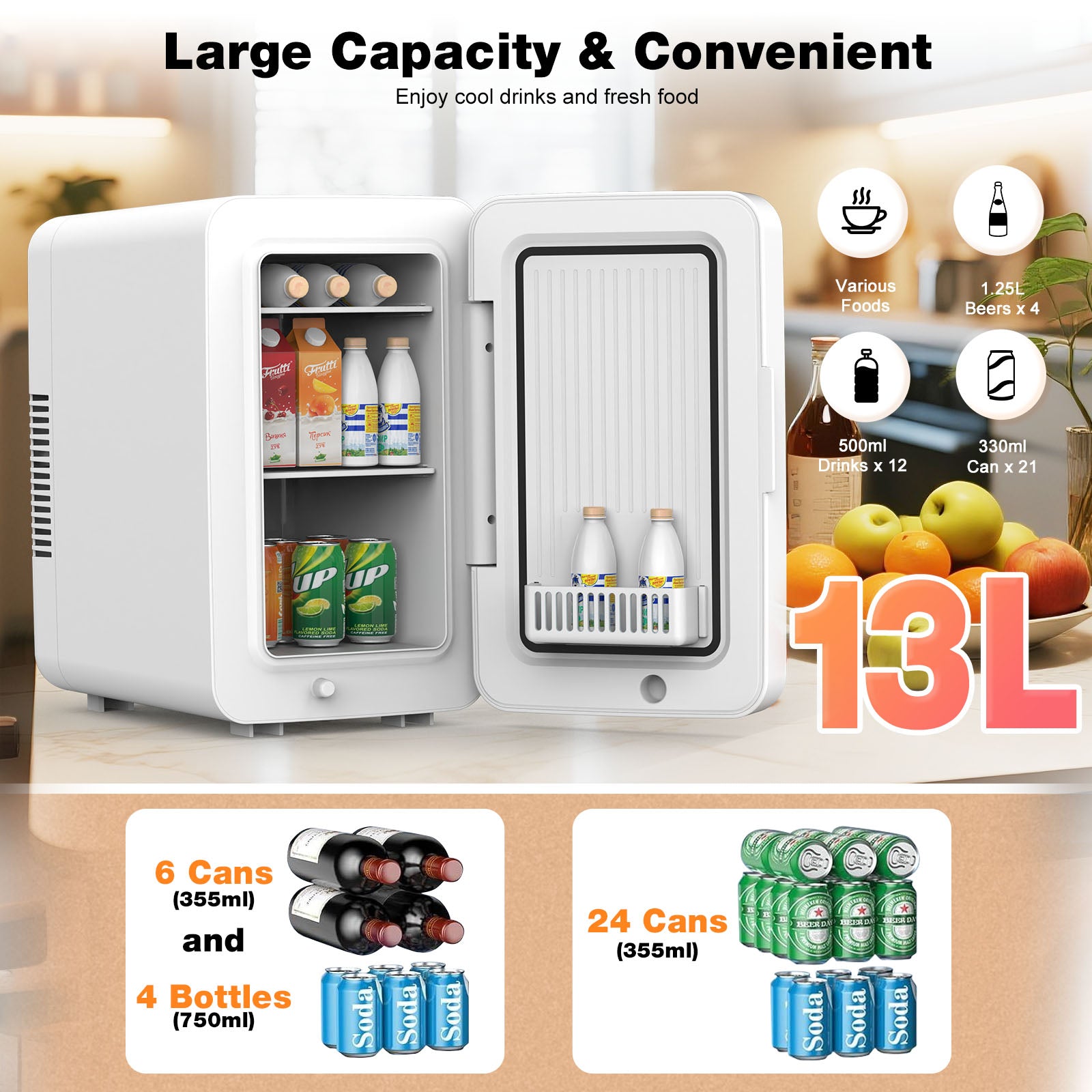 Advwin Dual Voltage Portable Mini Fridge