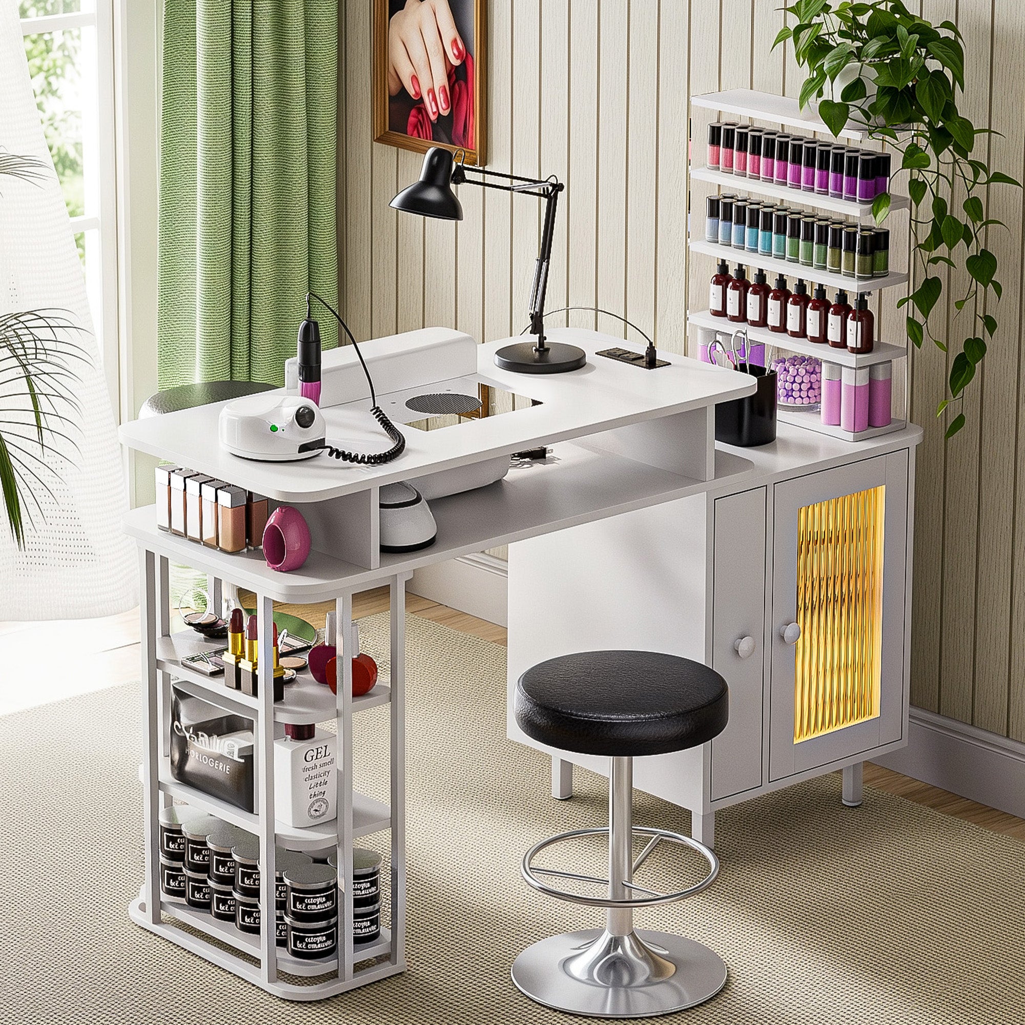 Advwin Manicure Table with LED Light