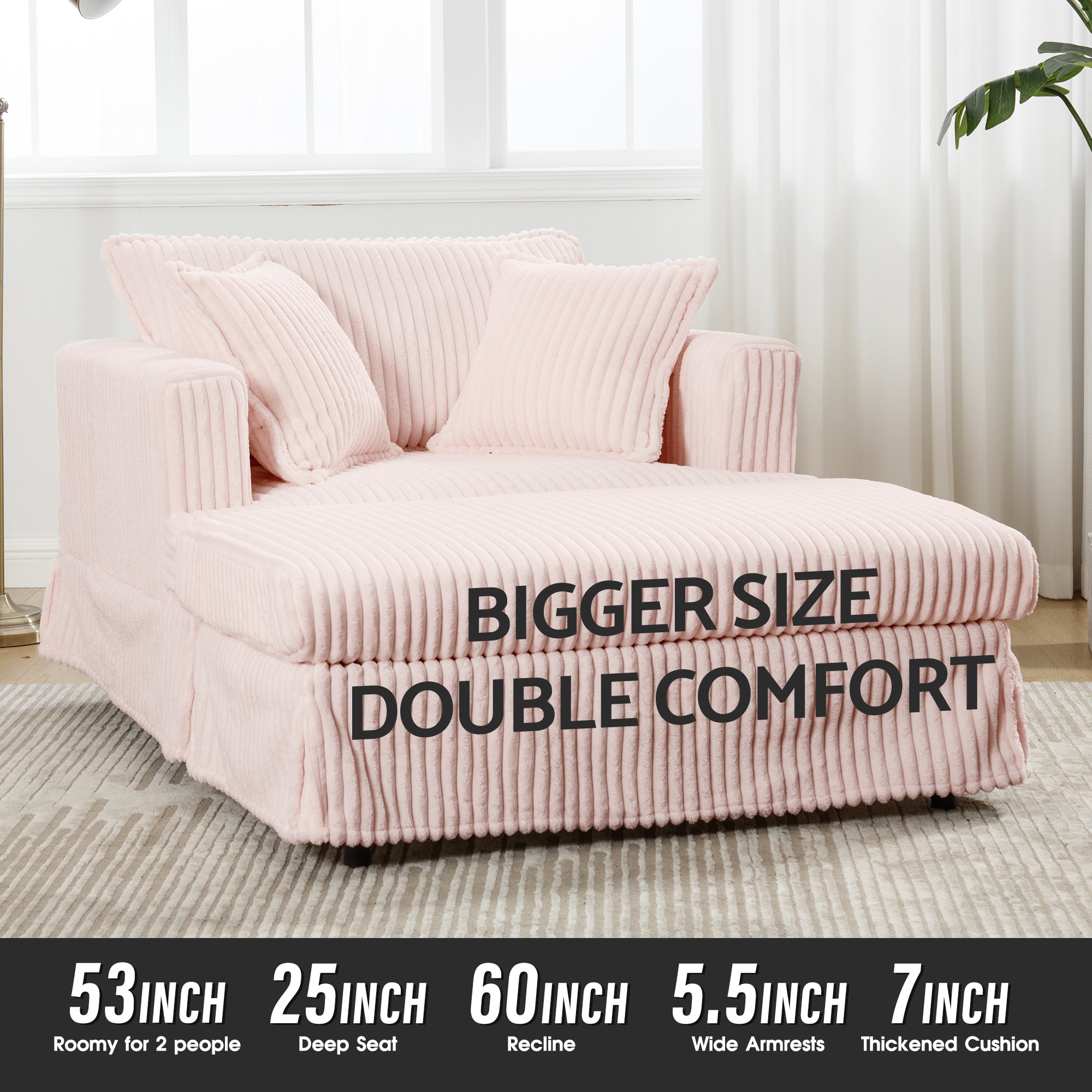 Advwin Single Sofa Oversized Chaise Lounge