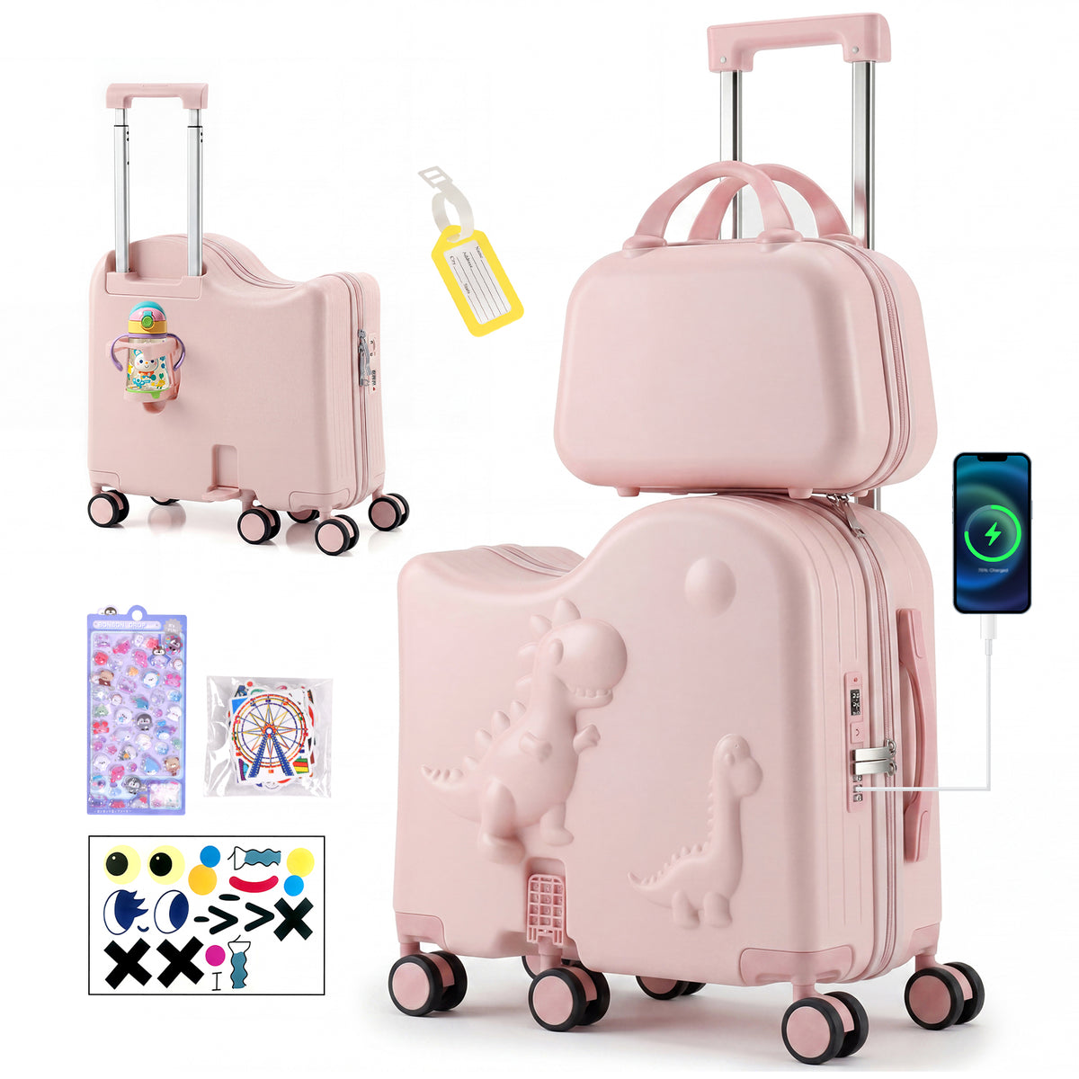 Advwin 20" Carry-On Suitcase with 12" Portable Bag (Pre-Order)