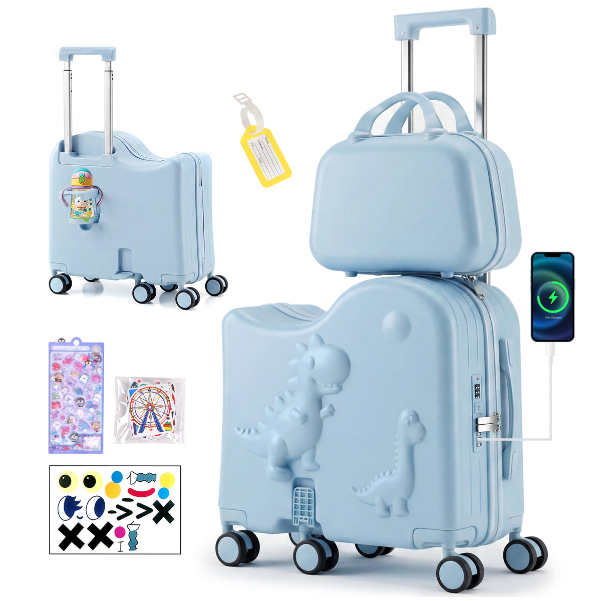 Advwin 20" Carry-On Suitcase with 12" Portable Bag (Pre-Order)