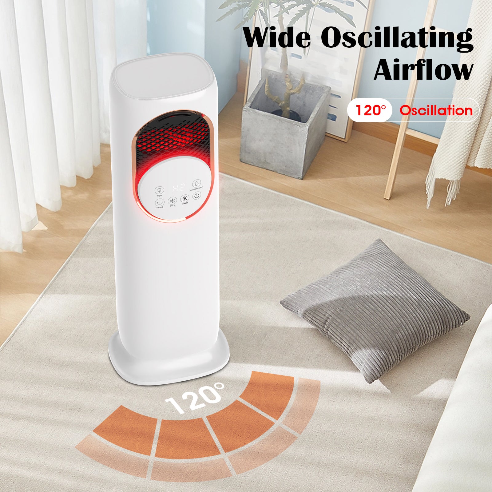 Advwin Tower Fan and Heater Combo with Humidification