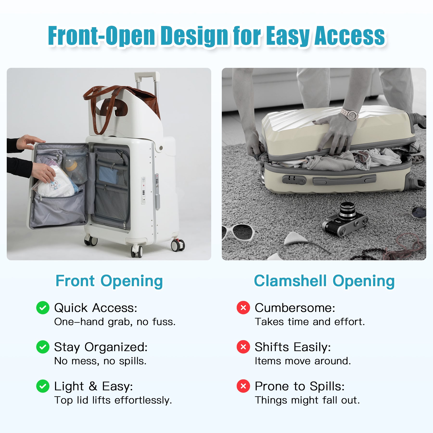 Advwin 22" Luggage with Foldable Child Seat