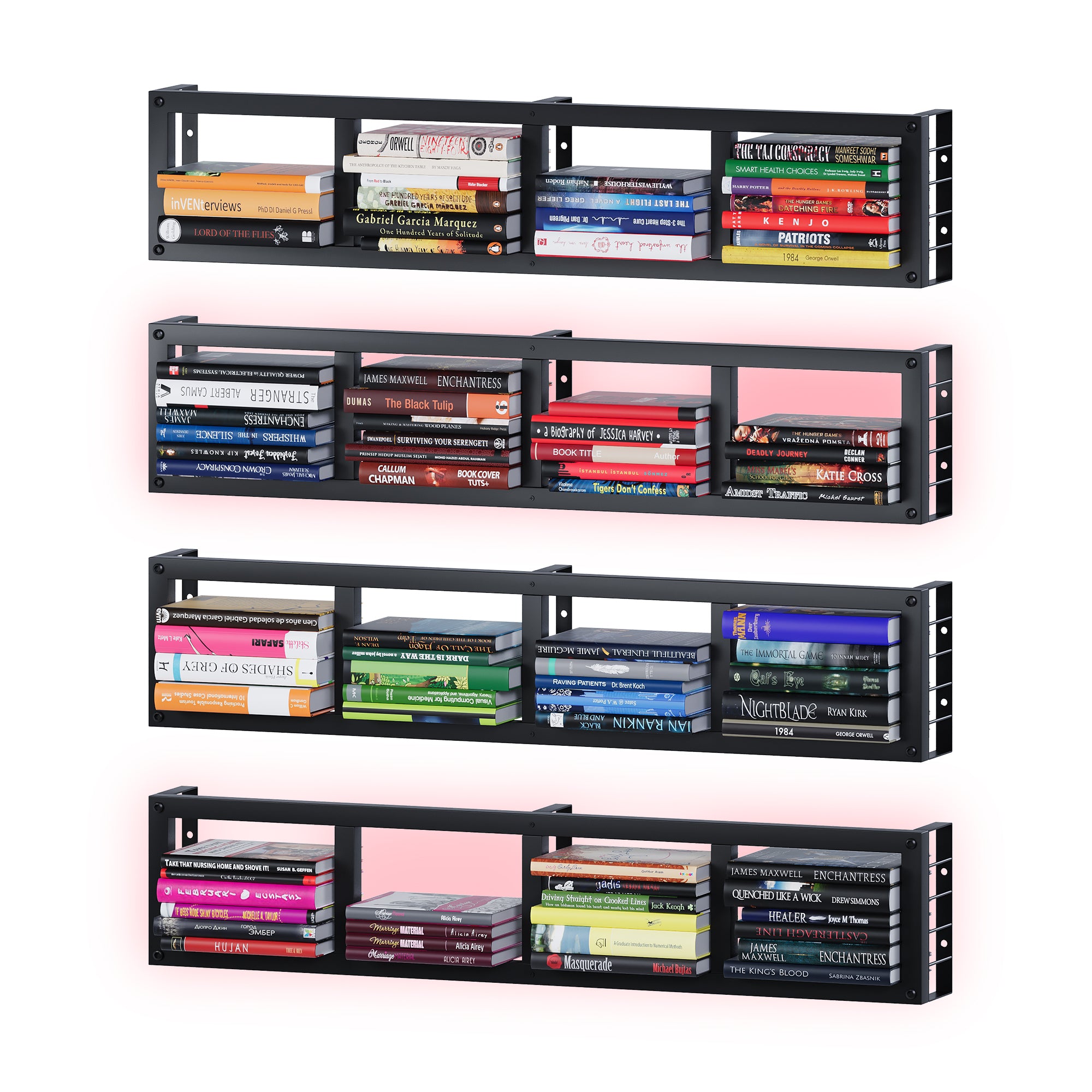 Advwin Wall-Mounted CD/DVD Shelf with LED