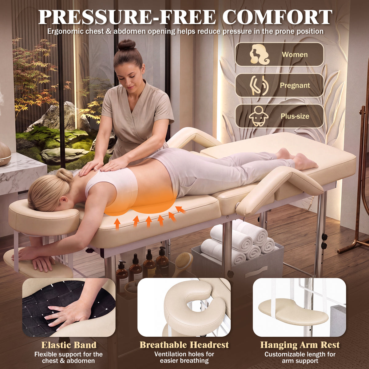 Advwin Massage Table w/ Chest & Abdominal Opening