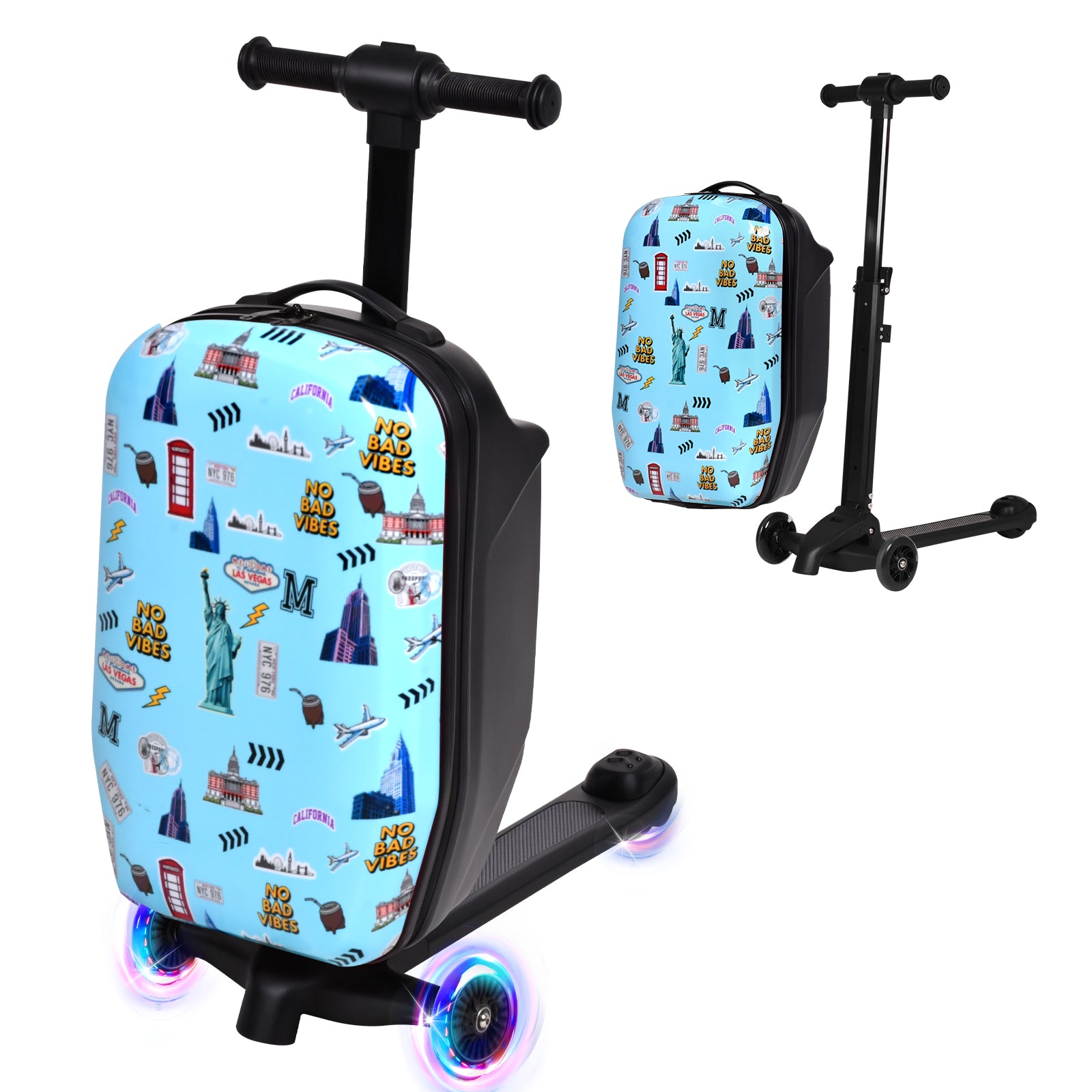 Advwin 4-in-1 Detachable Scooter Suitcase for Kids