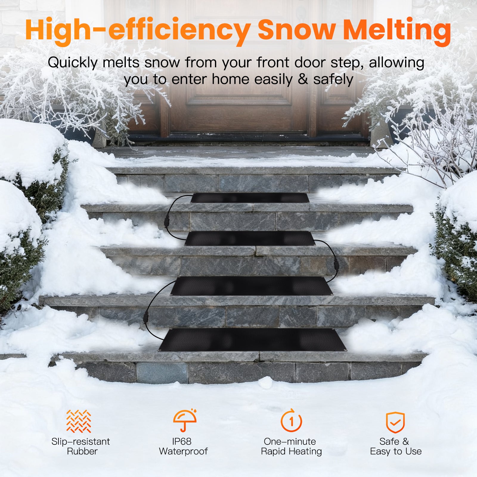 Advwin Snow Melting Mats for Winter Snow Removal