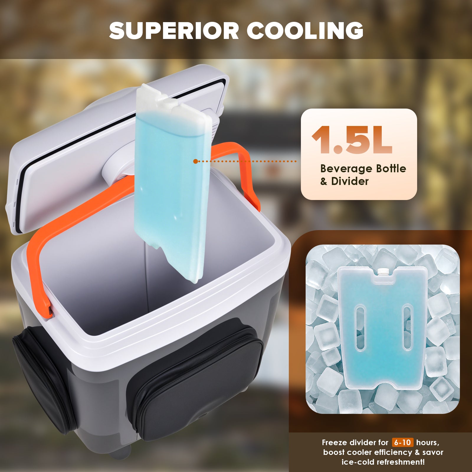 Advwin 30L Electric Car Cooler & Warmer with Pockets