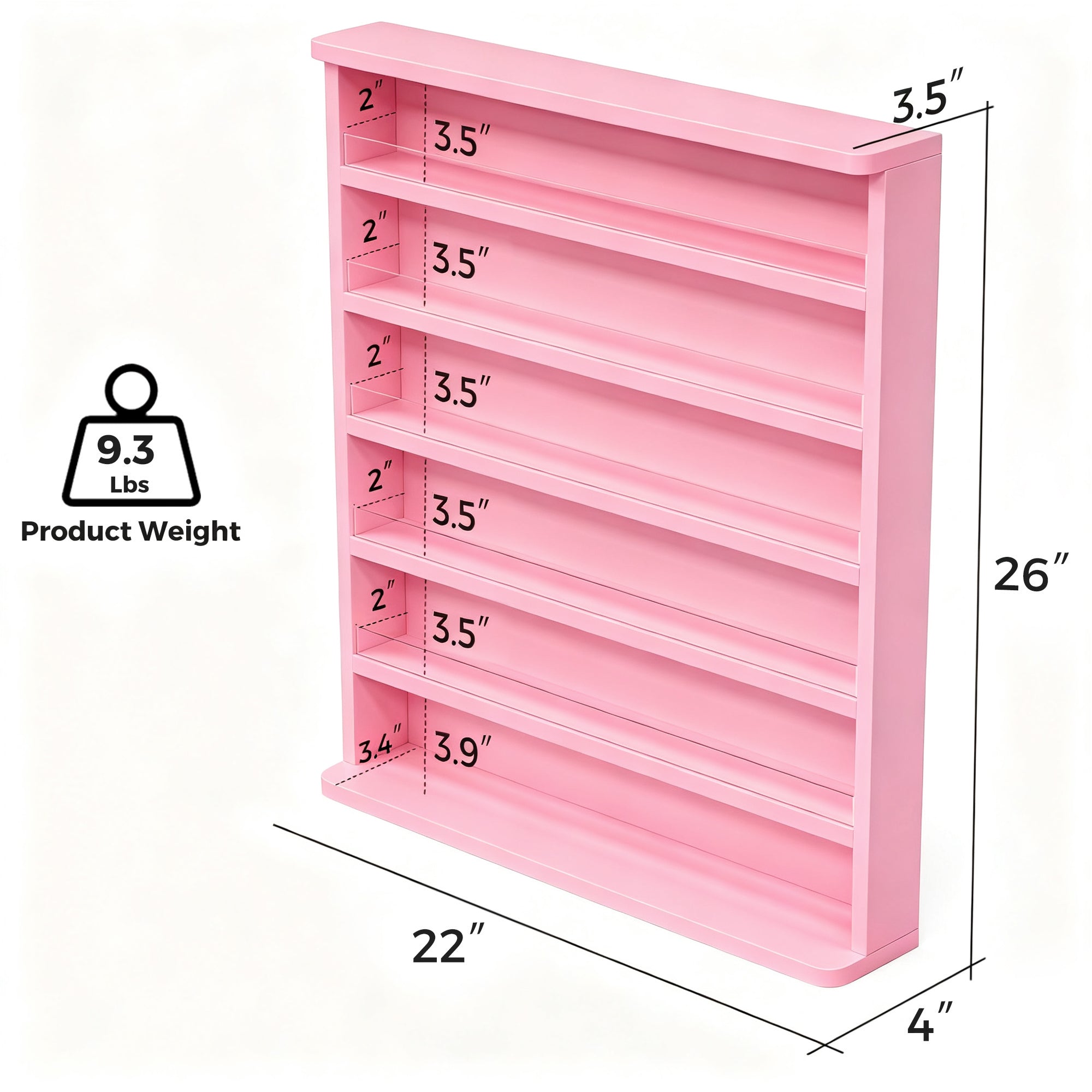 Advwin Double Wall Mount Nail Polish Organizer