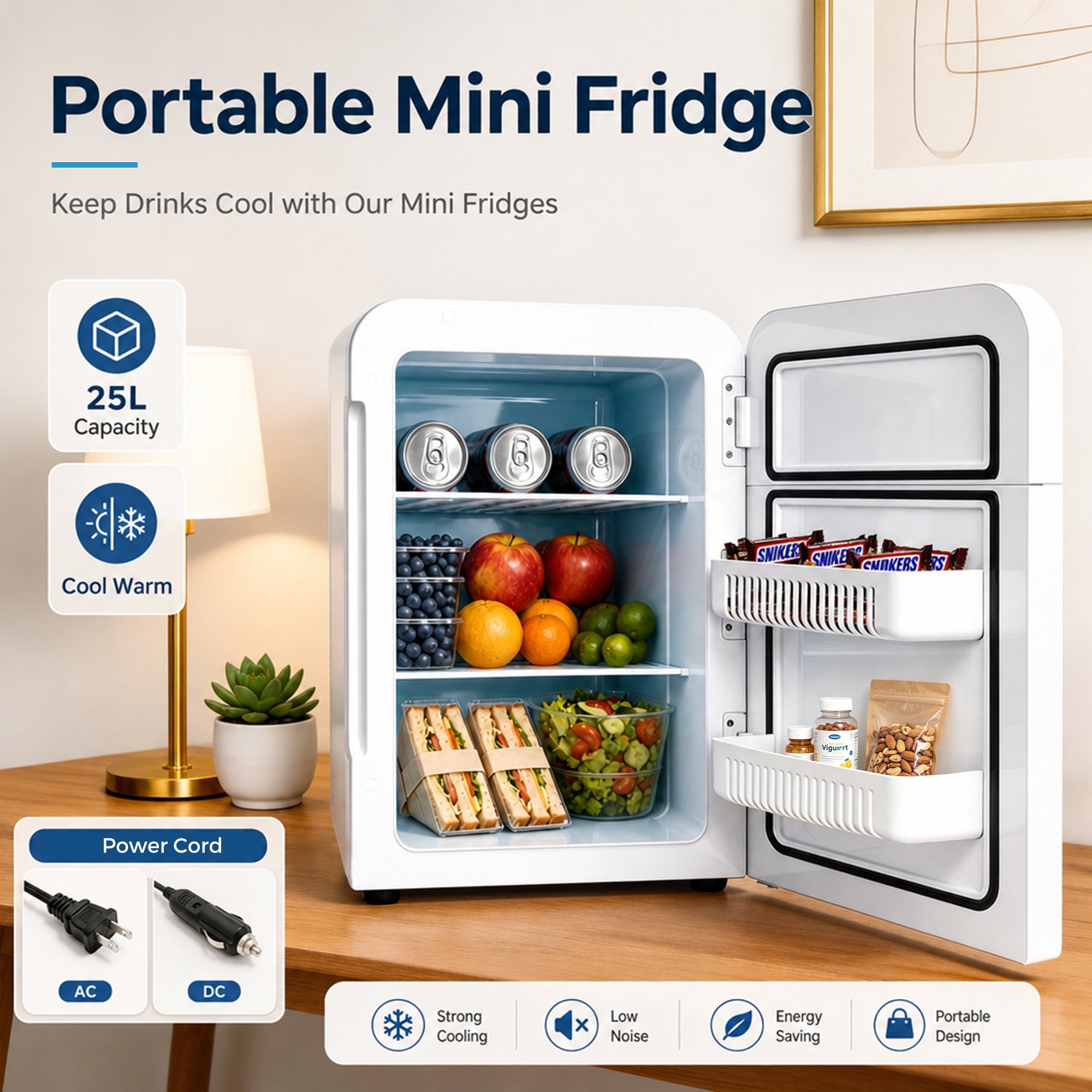 Advwin Portable Mini Fridge for Skin Care w/ Handle
