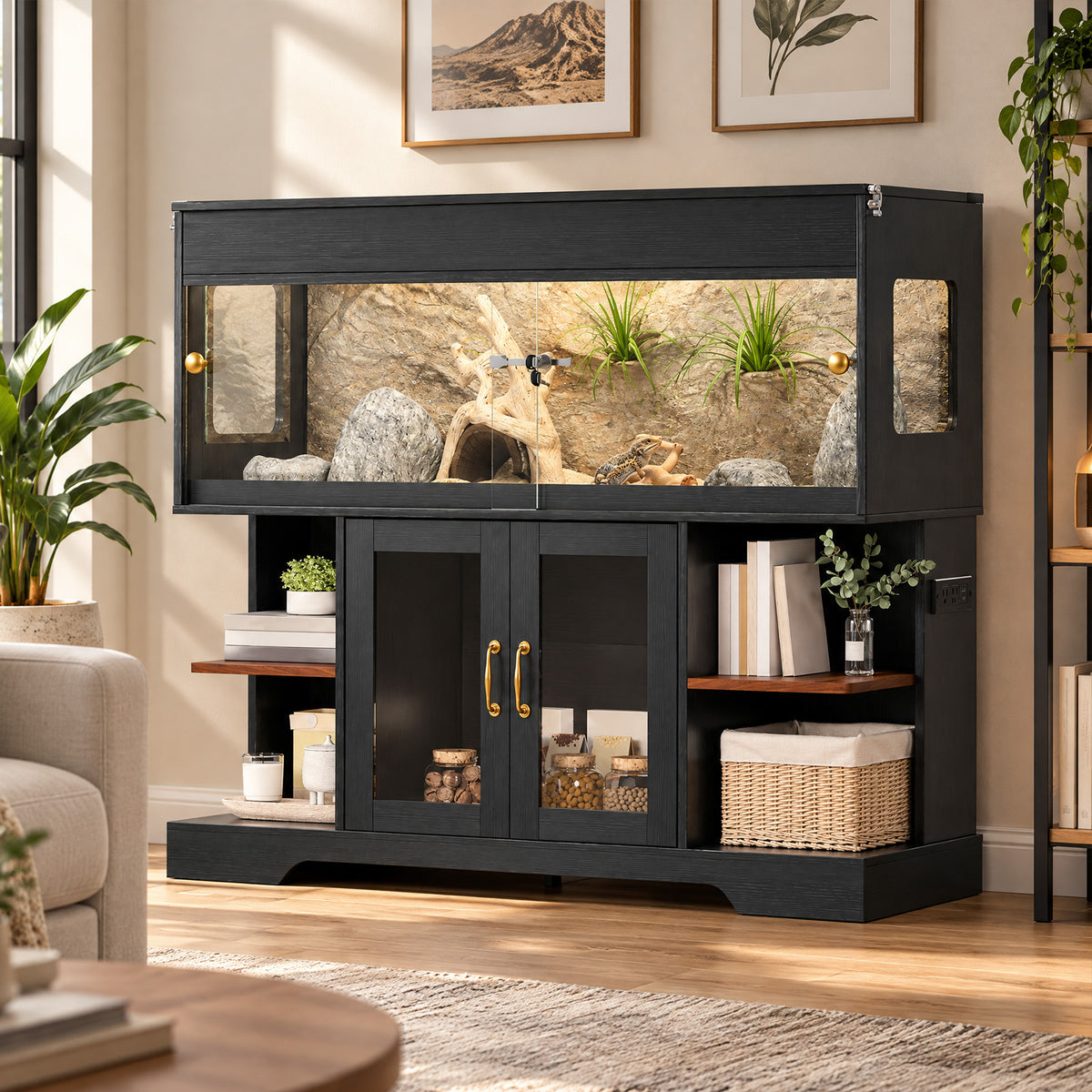 Advwin Reptile Terrarium Cabinet Tank with Stand