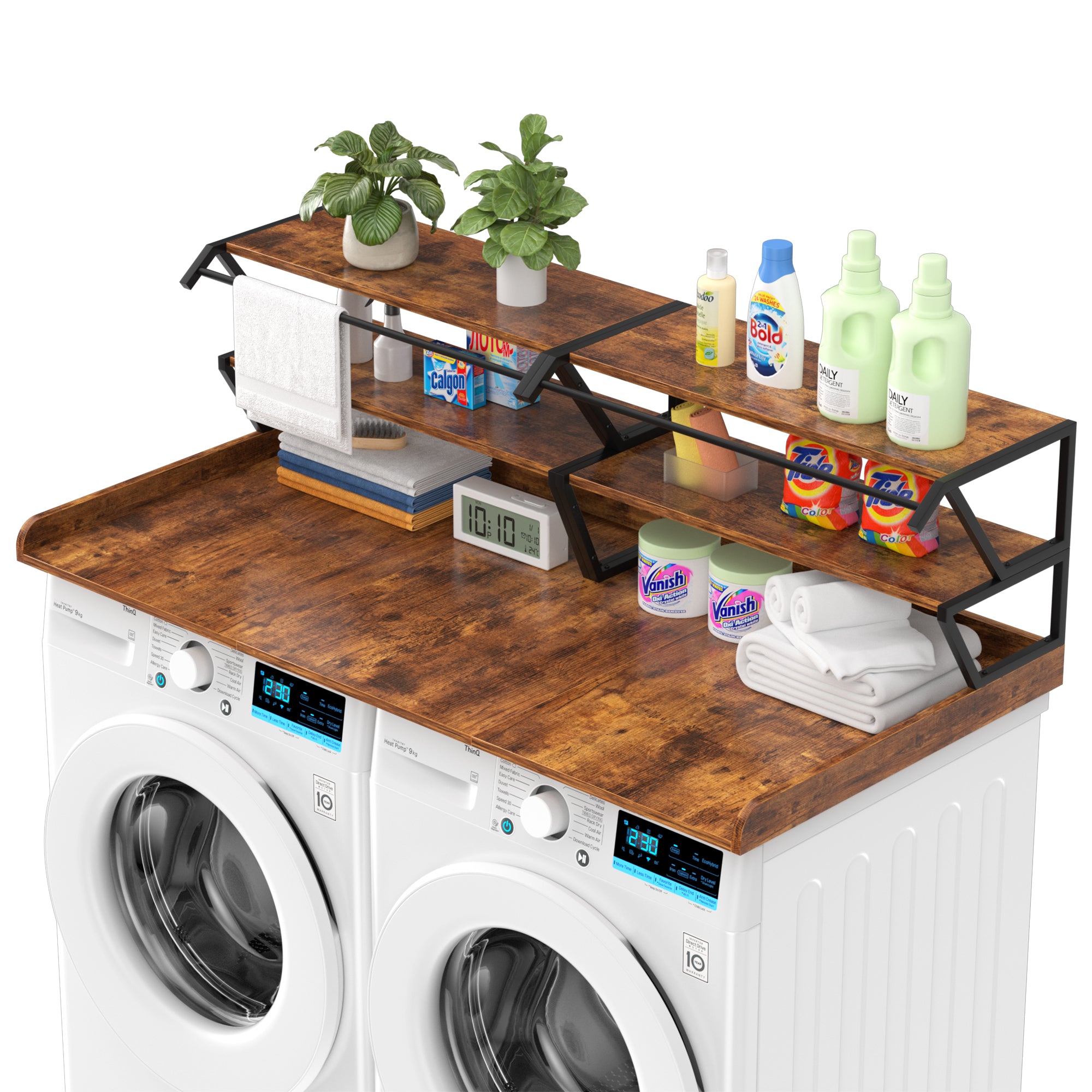 Advwin Washer Dryer Countertop with Hanging Rod