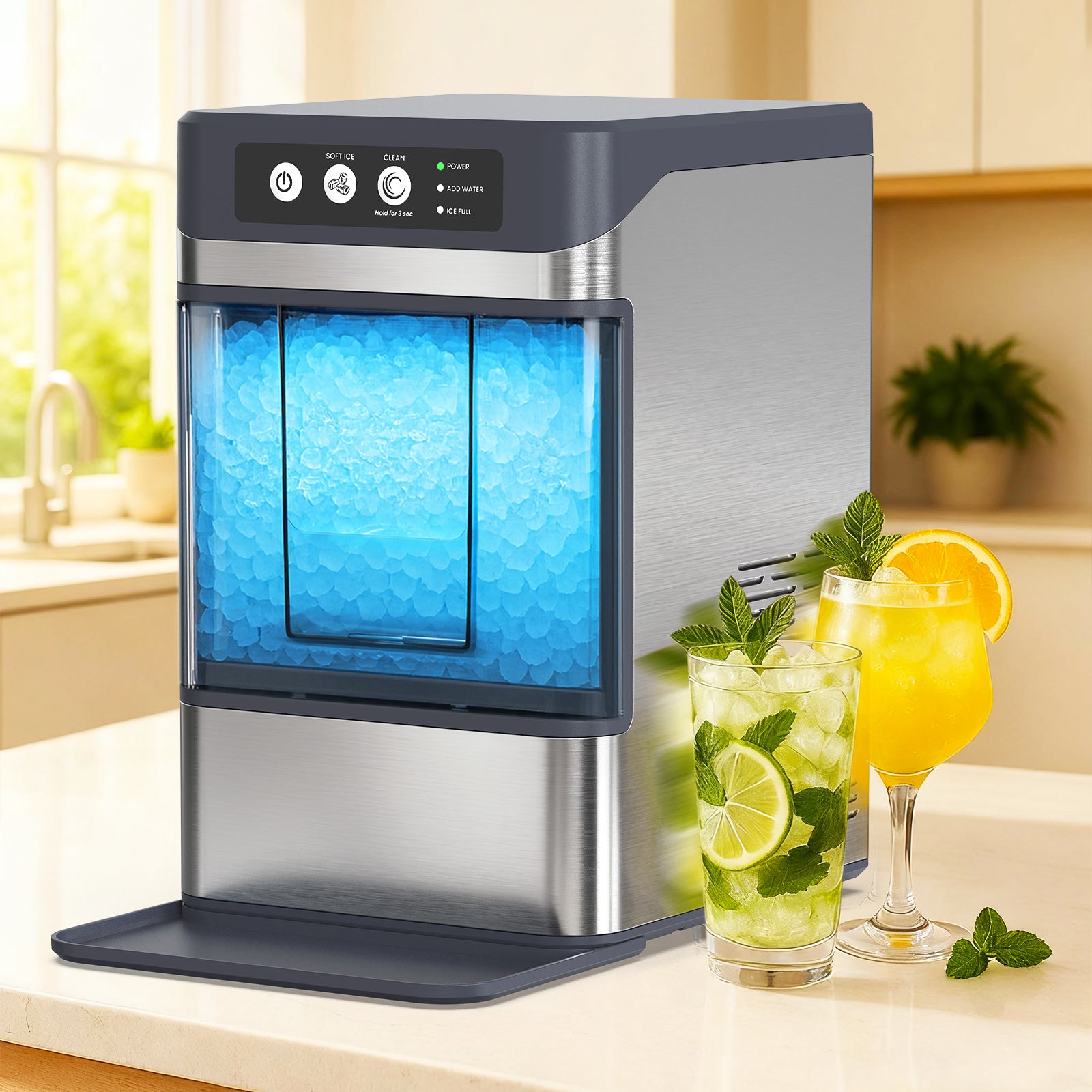 Advwin Nugget Ice Maker Countertop for Chewable Ice
