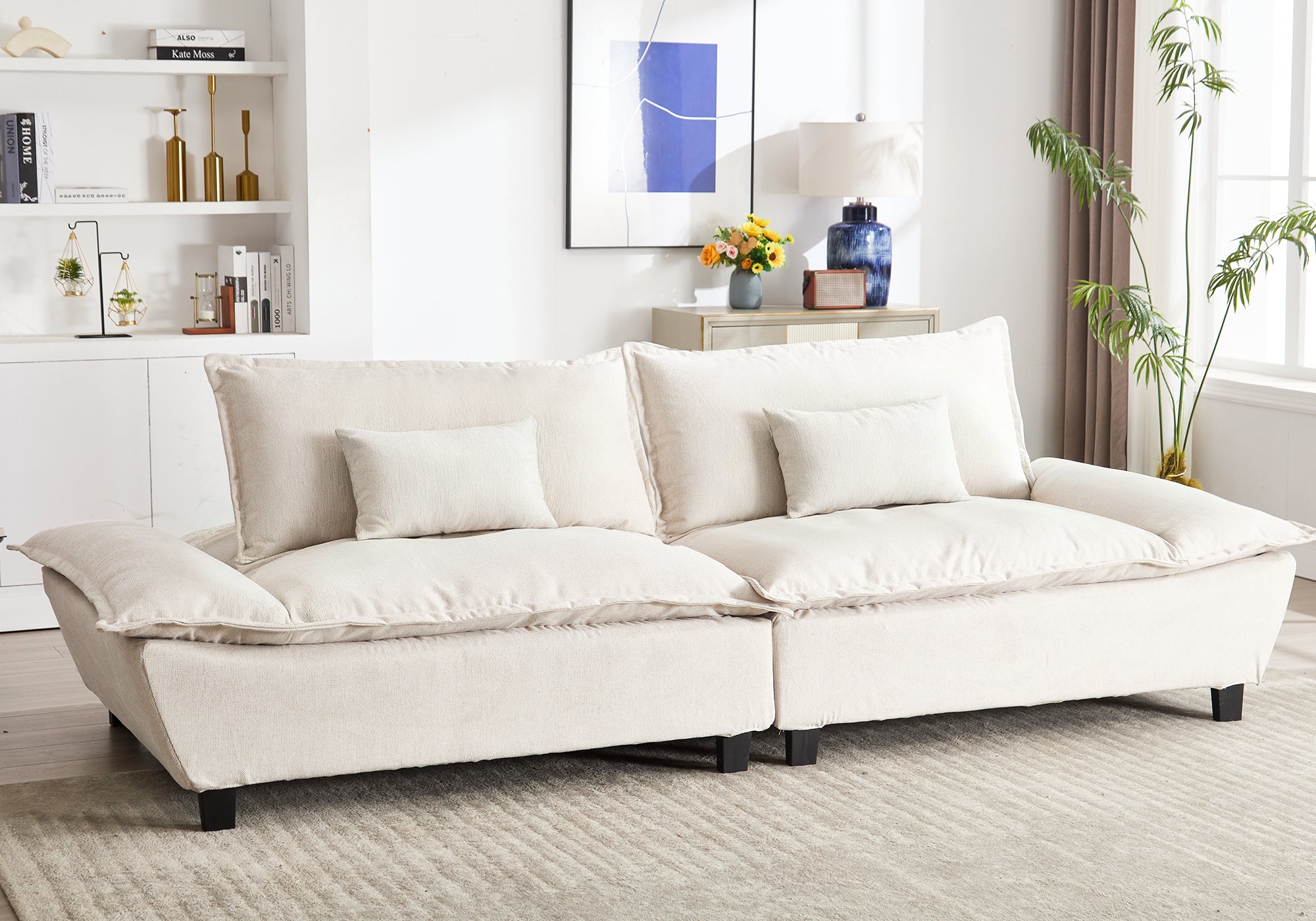 Advwin 114” Oversized Couch Loveseat Set