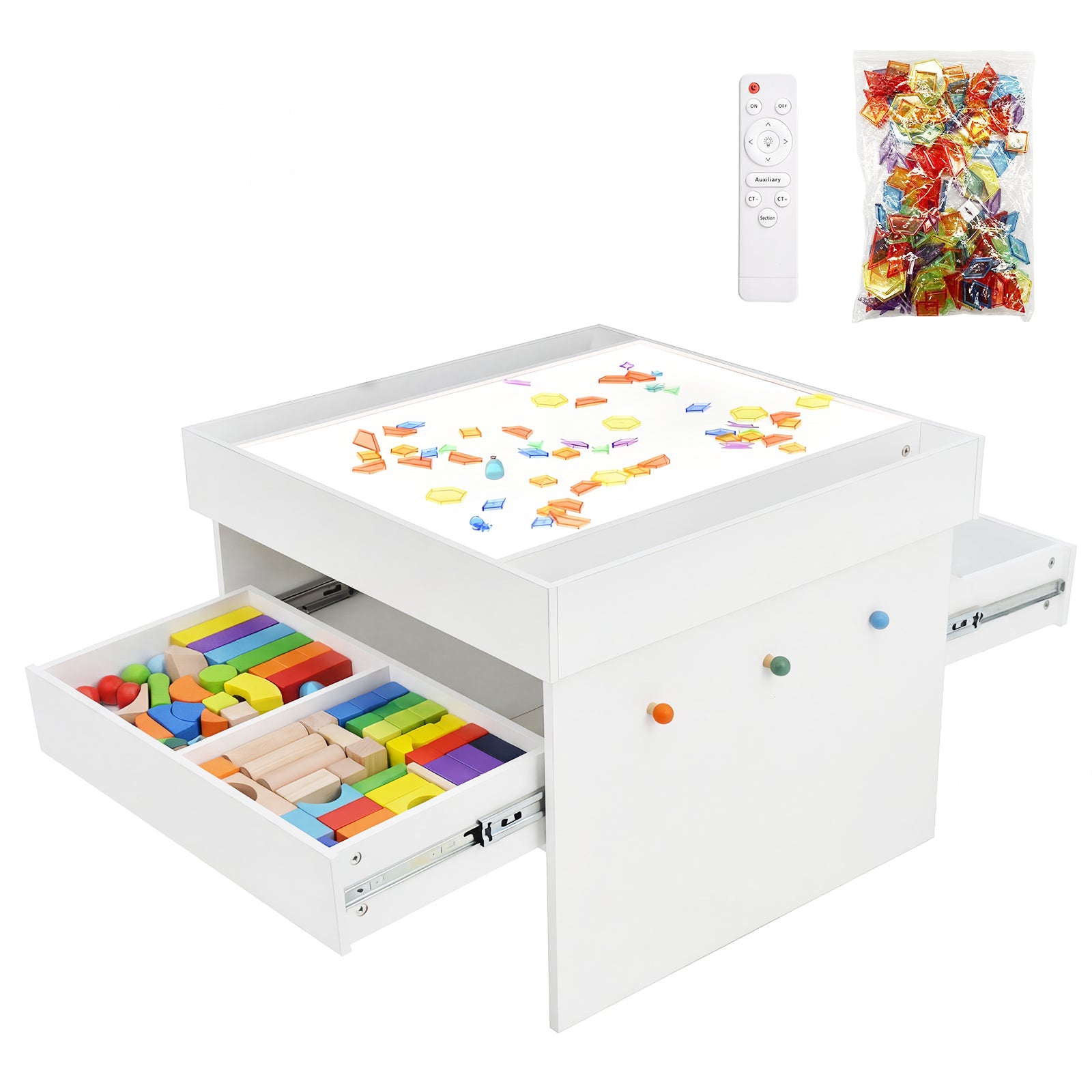 Advwin LED Sensory Activity Table with Storage