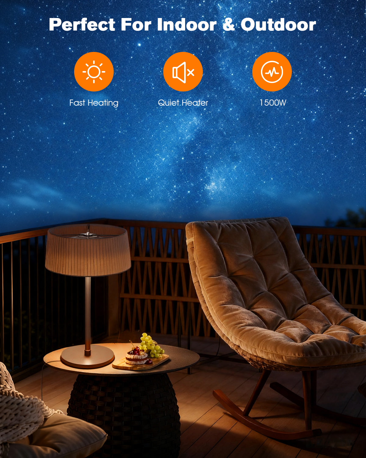 Advwin Electric Infrared Patio Heater 1500W