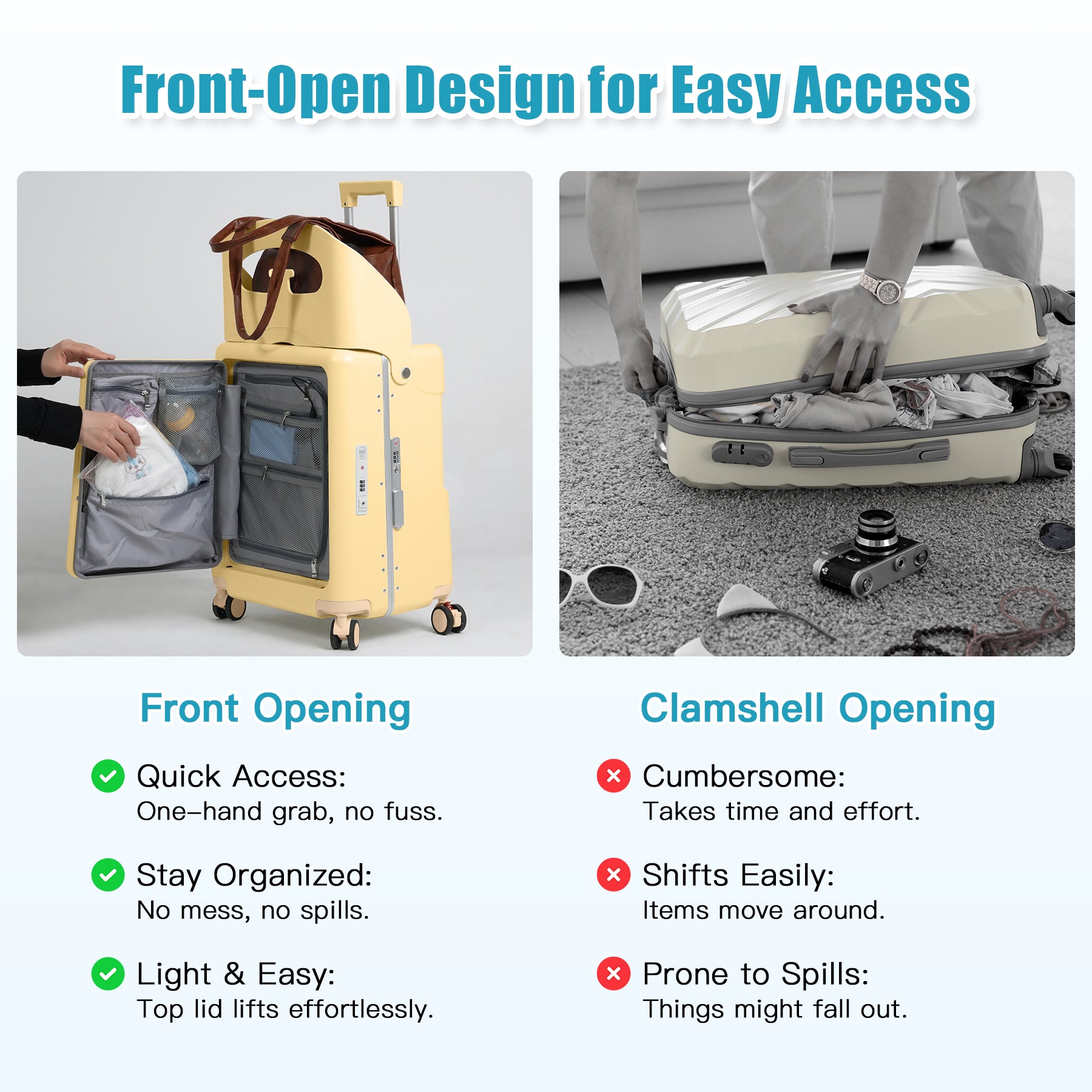 Advwin 22" Luggage with Foldable Child Seat