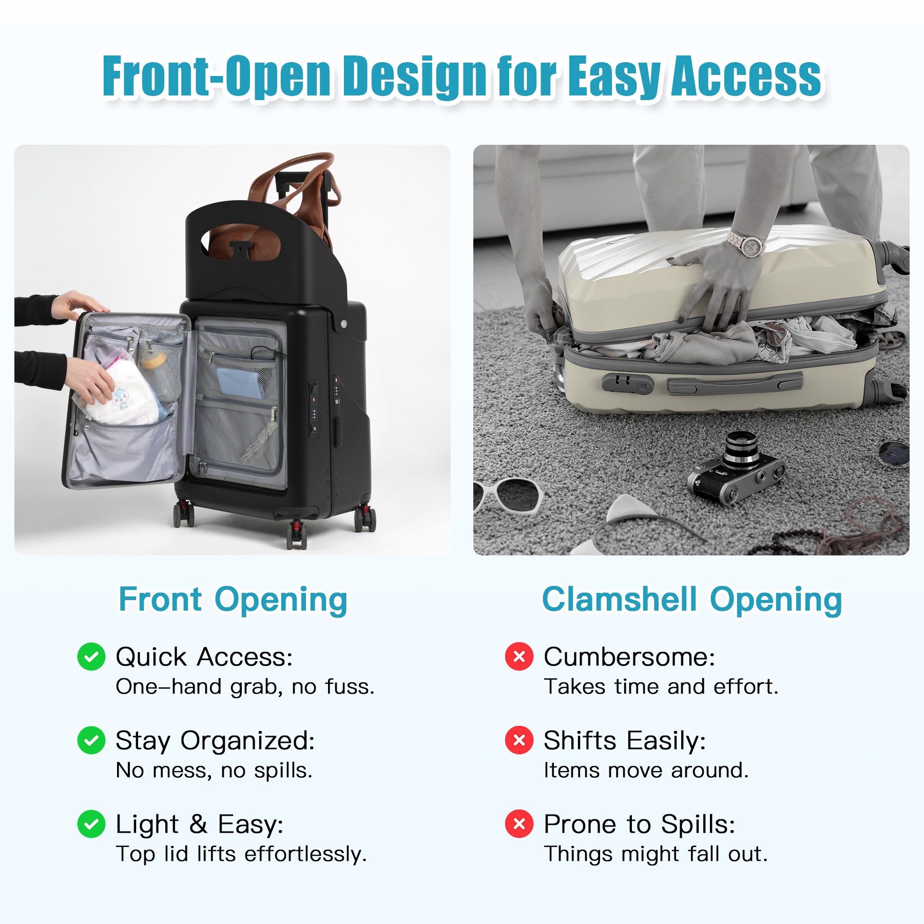 Advwin Carry On Luggage with Seat For Kids