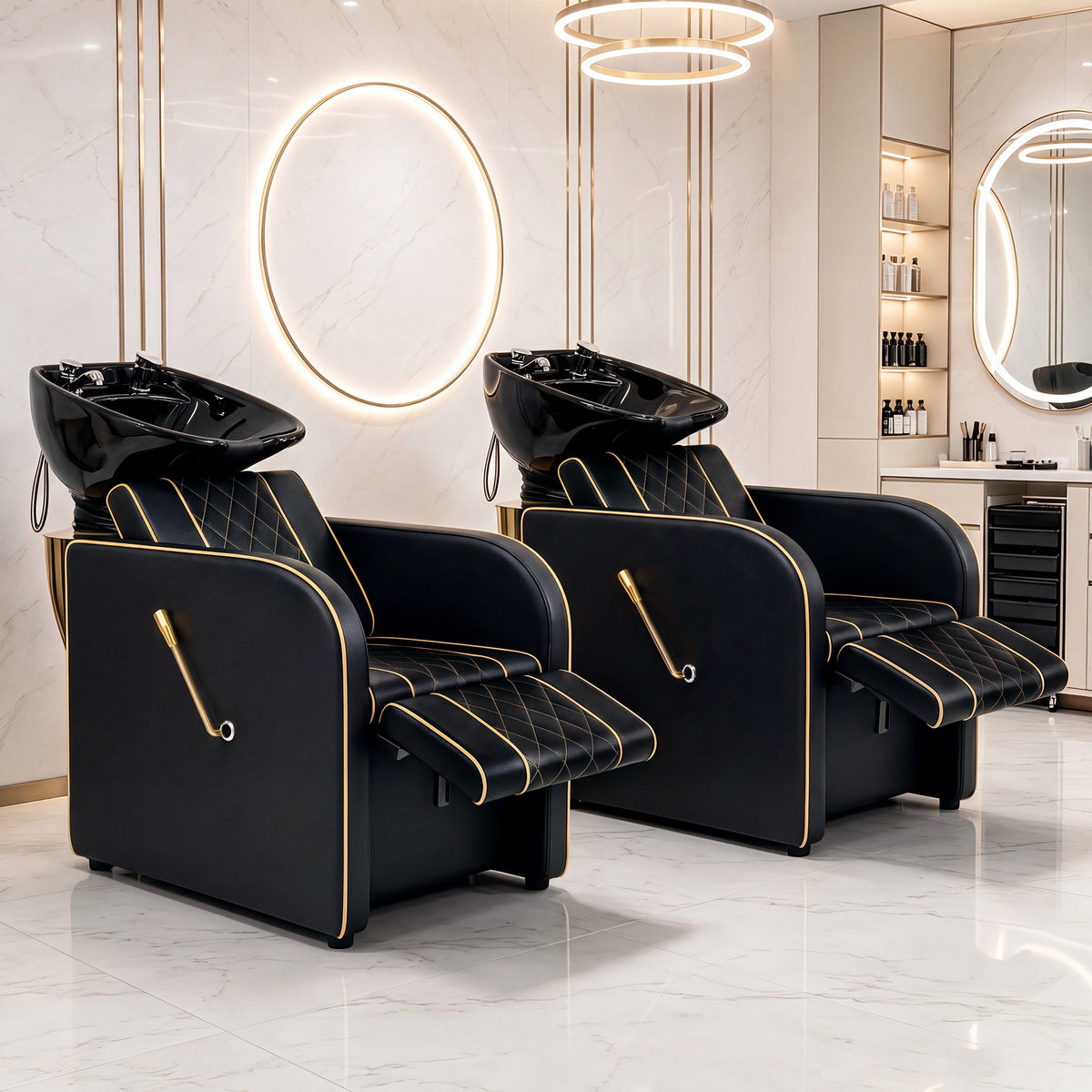 Advwin Shampoo Station w/ Adjustable Ceramic Bowl