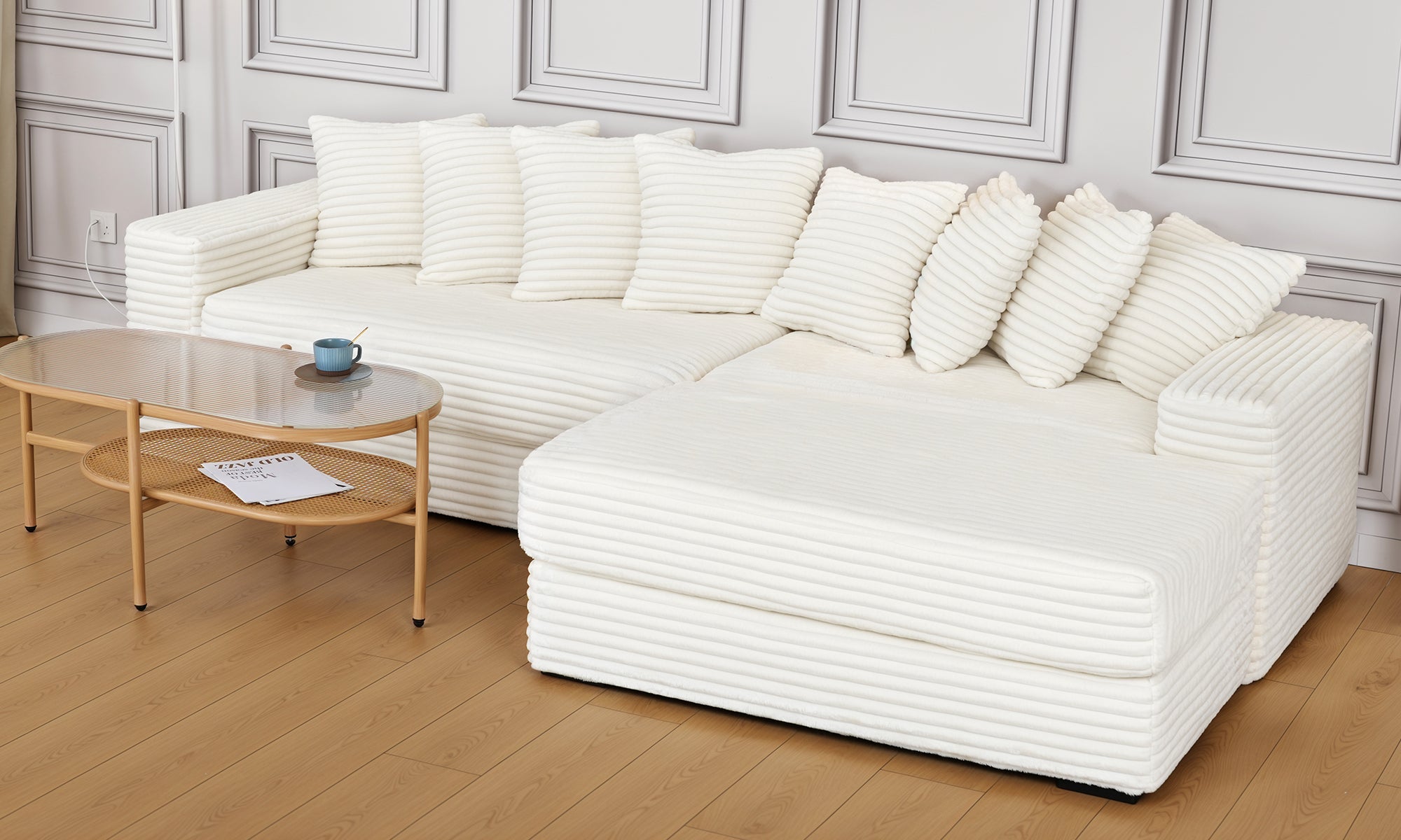 sofa with oversized chair