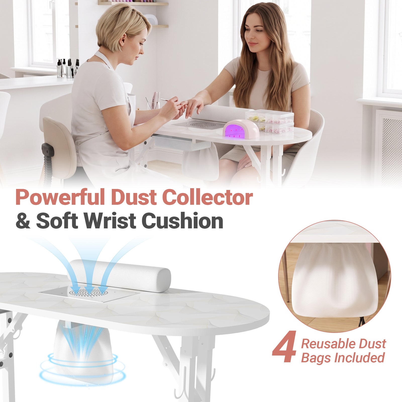 Advwin Portable Manicure Desk for Home & Travel