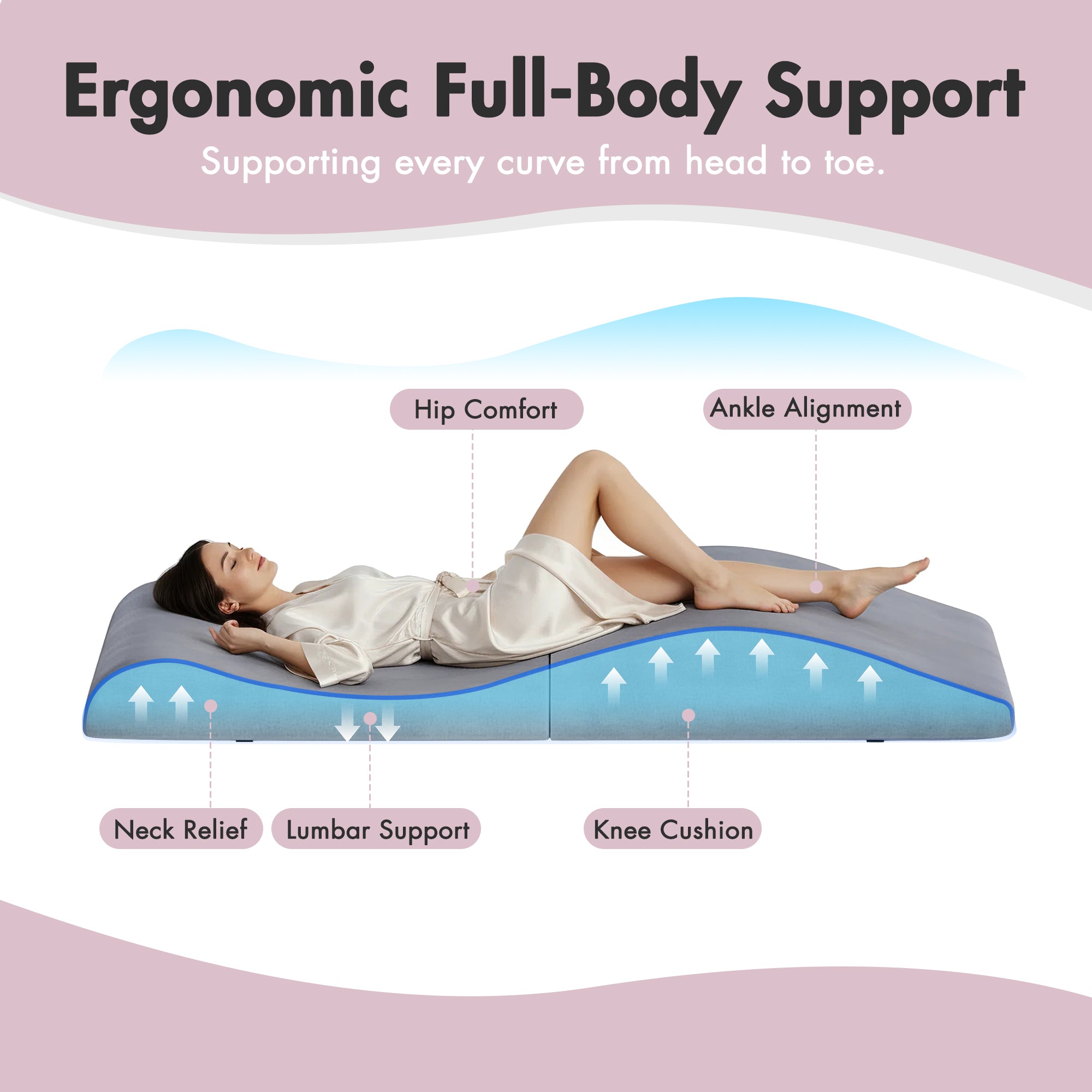 Advwin Foldable Curvy Lash Bed Topper