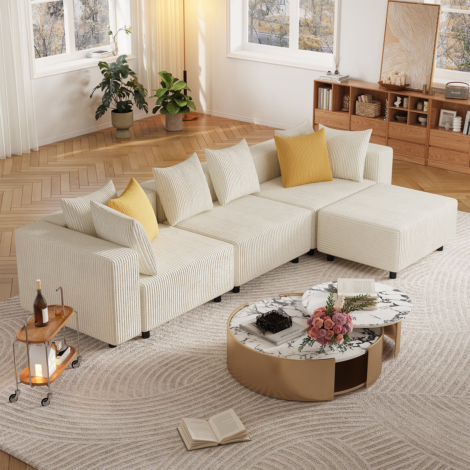 Advwin Boneless Cloud Modern Oversized Modular Sectional Sofa