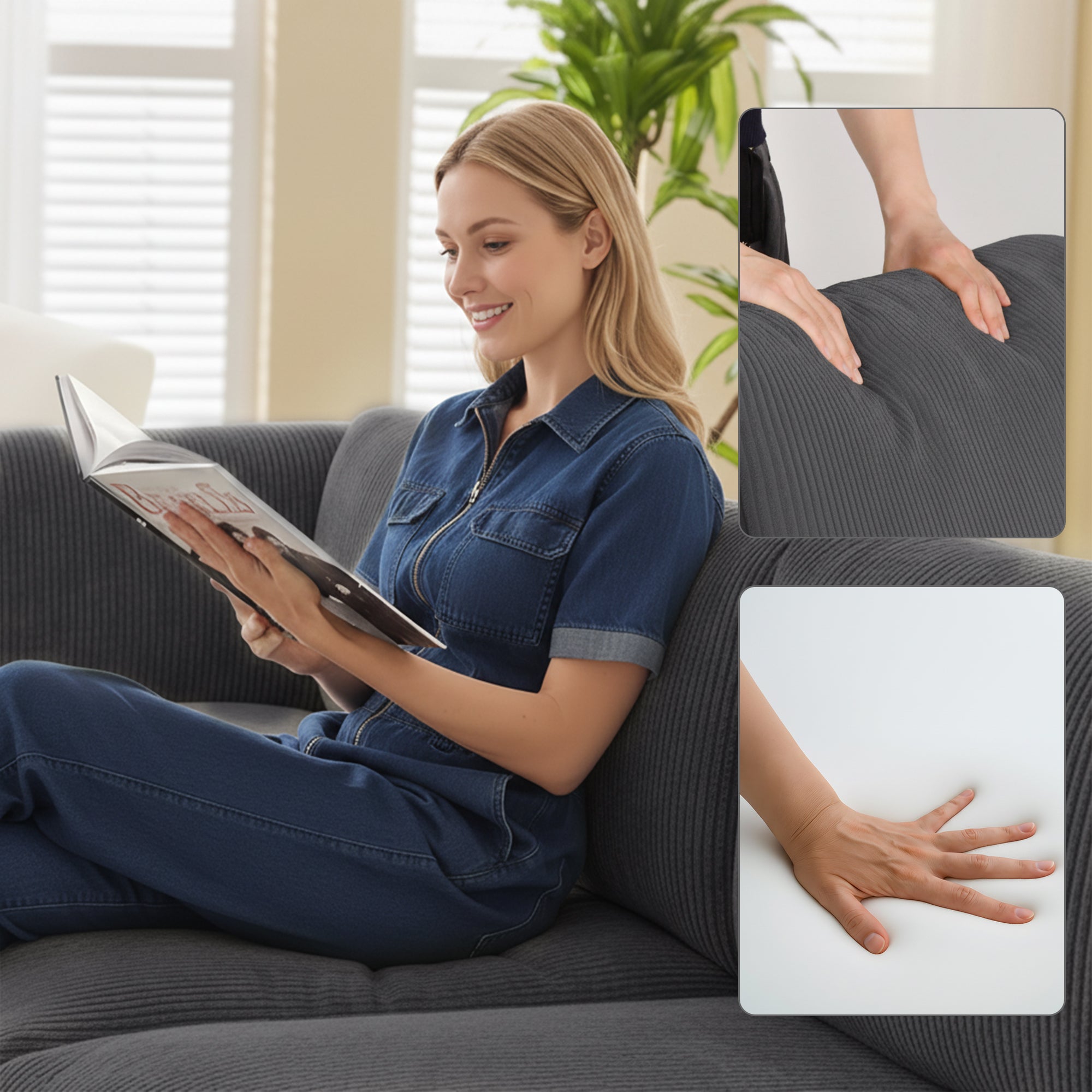 Advwin Luxury Oversized Minimalist Cloud Couch