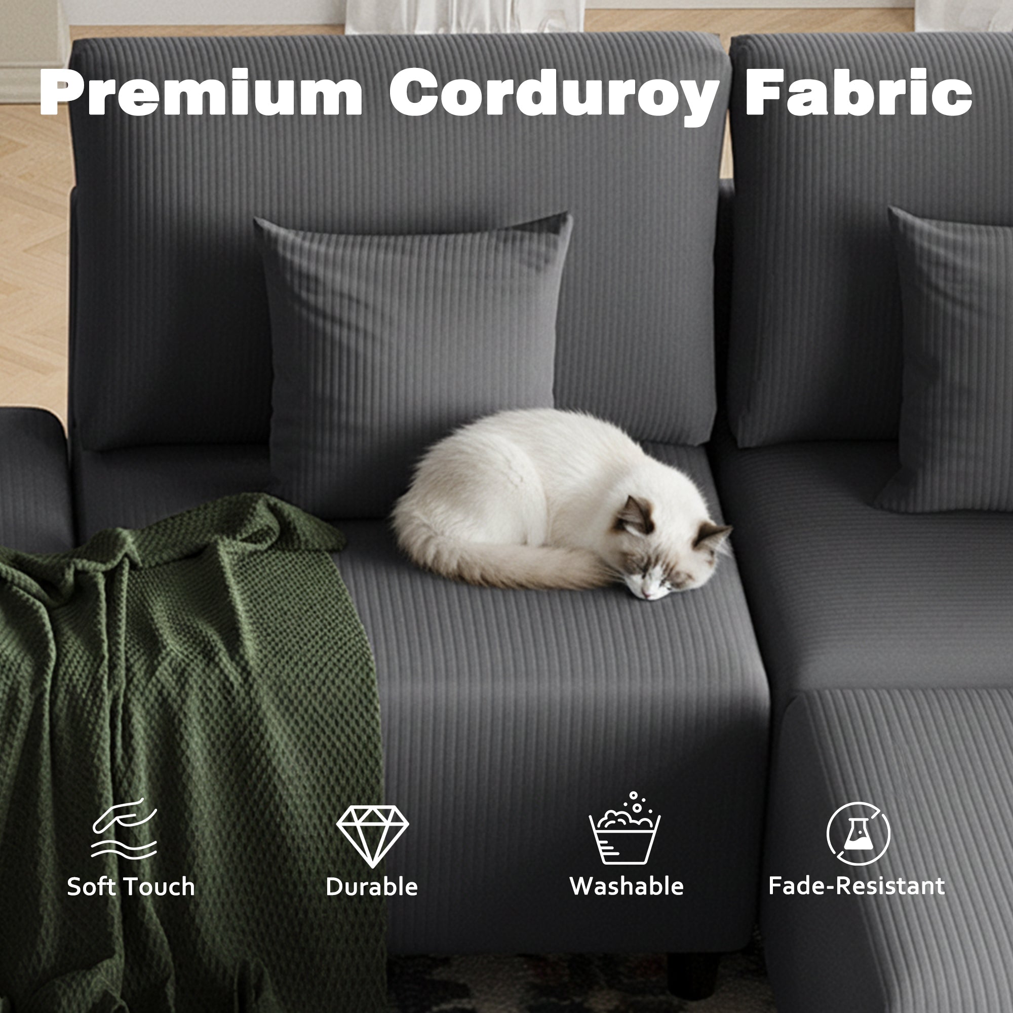 Advwin Luxury Oversized Minimalist Cloud Couch