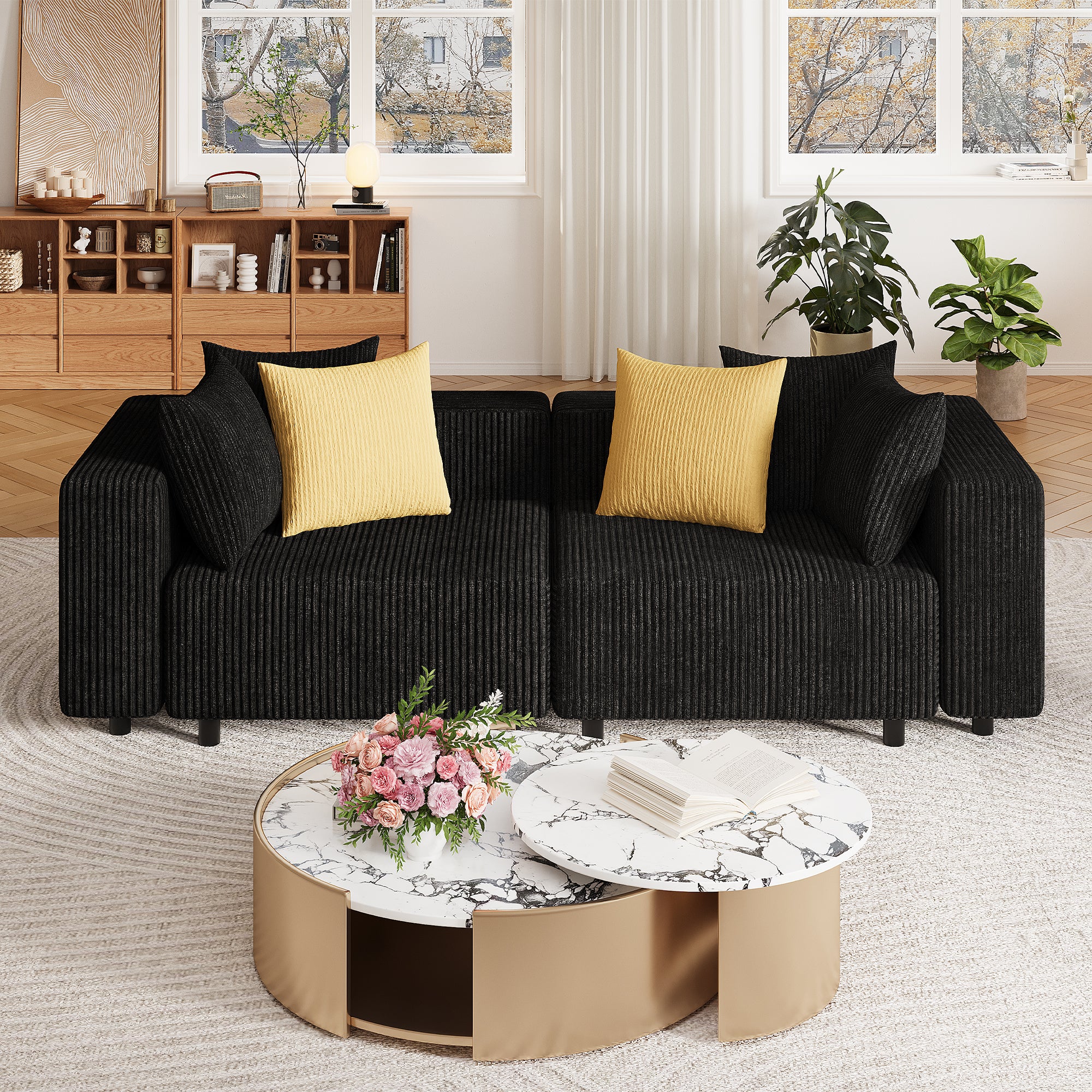 Advwin Boneless Cloud Modern Oversized Modular Sectional Sofa