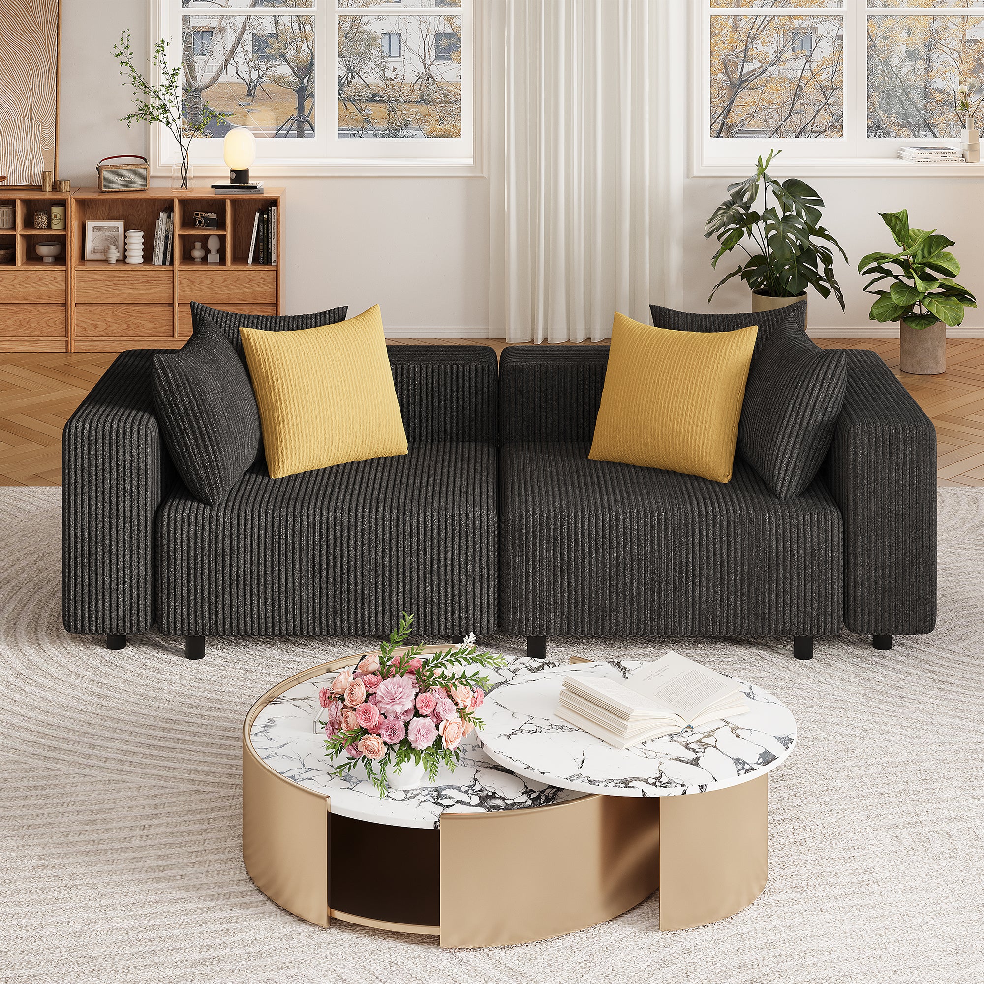 Advwin Boneless Cloud Modern Oversized Modular Sectional Sofa