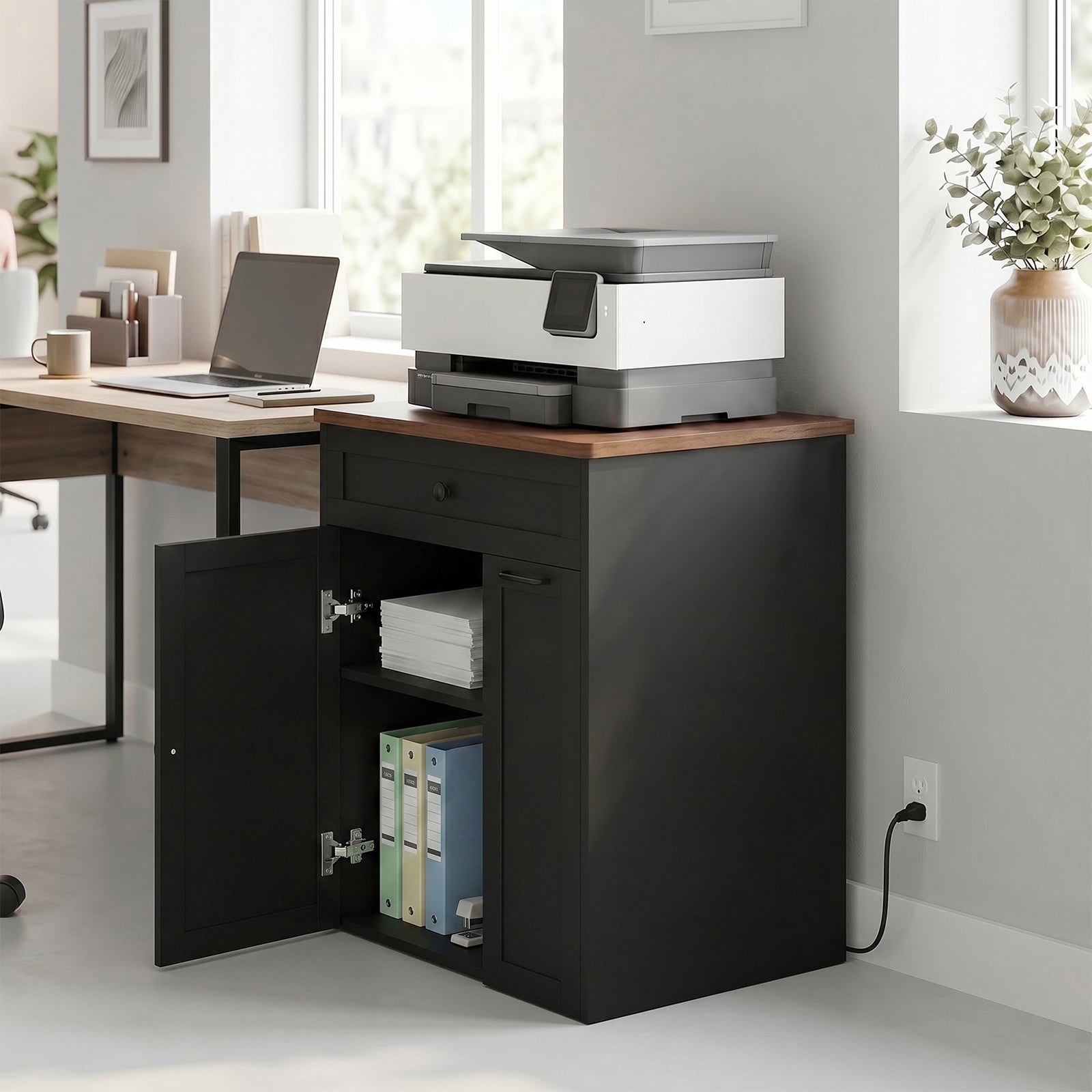 Advwin 3D Printer Cabinet w/ Built-in Power Outlet
