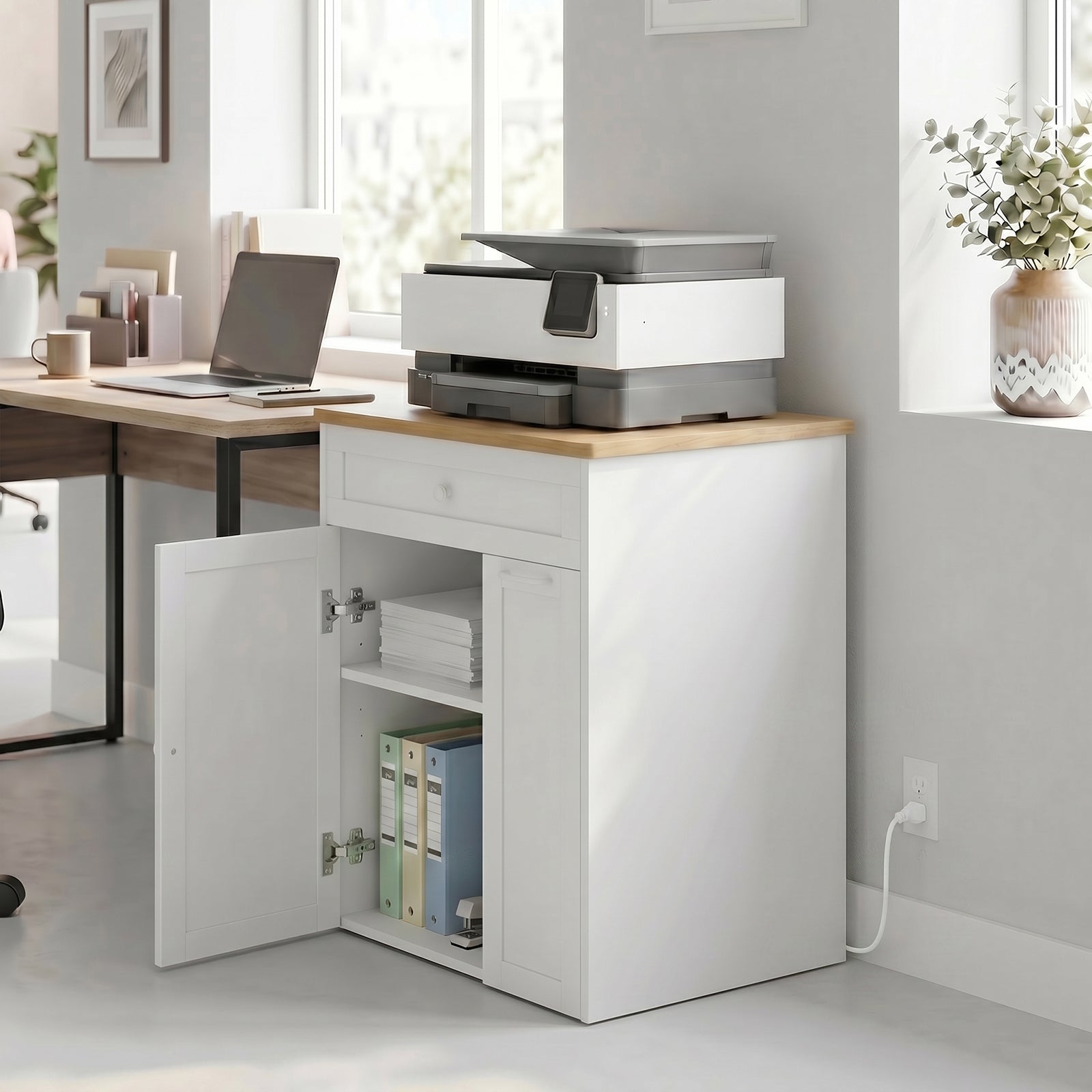 Advwin 3D Printer Cabinet w/ Built-in Power Outlet