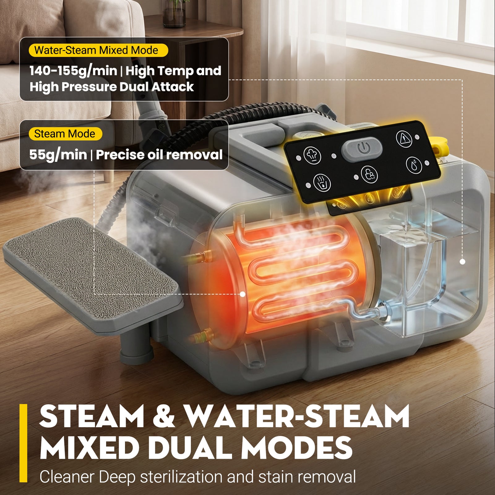 Advwin Steam Cleaner Chemical-Free High-Pressure