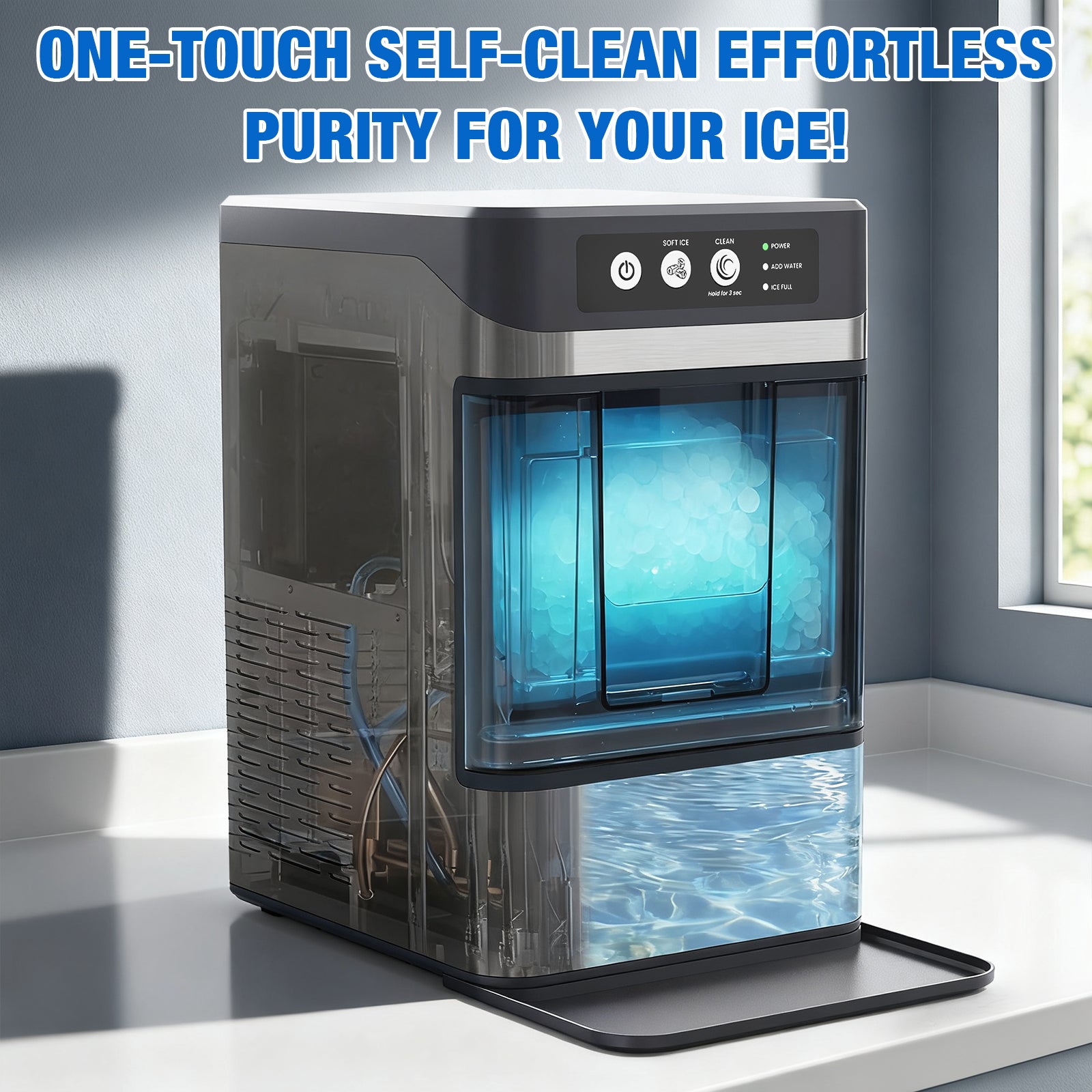 Advwin Nugget Ice Maker Countertop for Chewable Ice