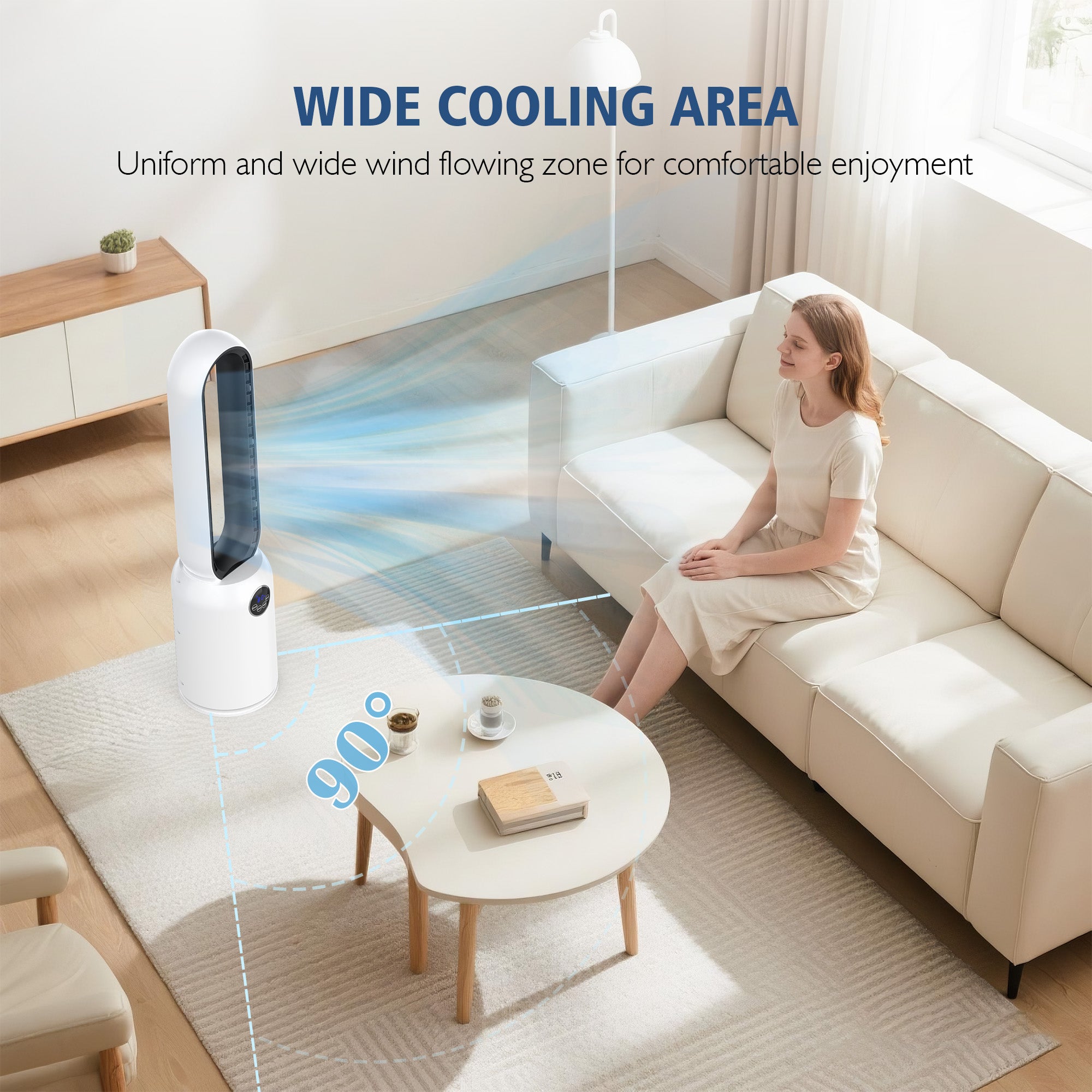 Advwin Upgrated Portable Bladeless Tower Fan