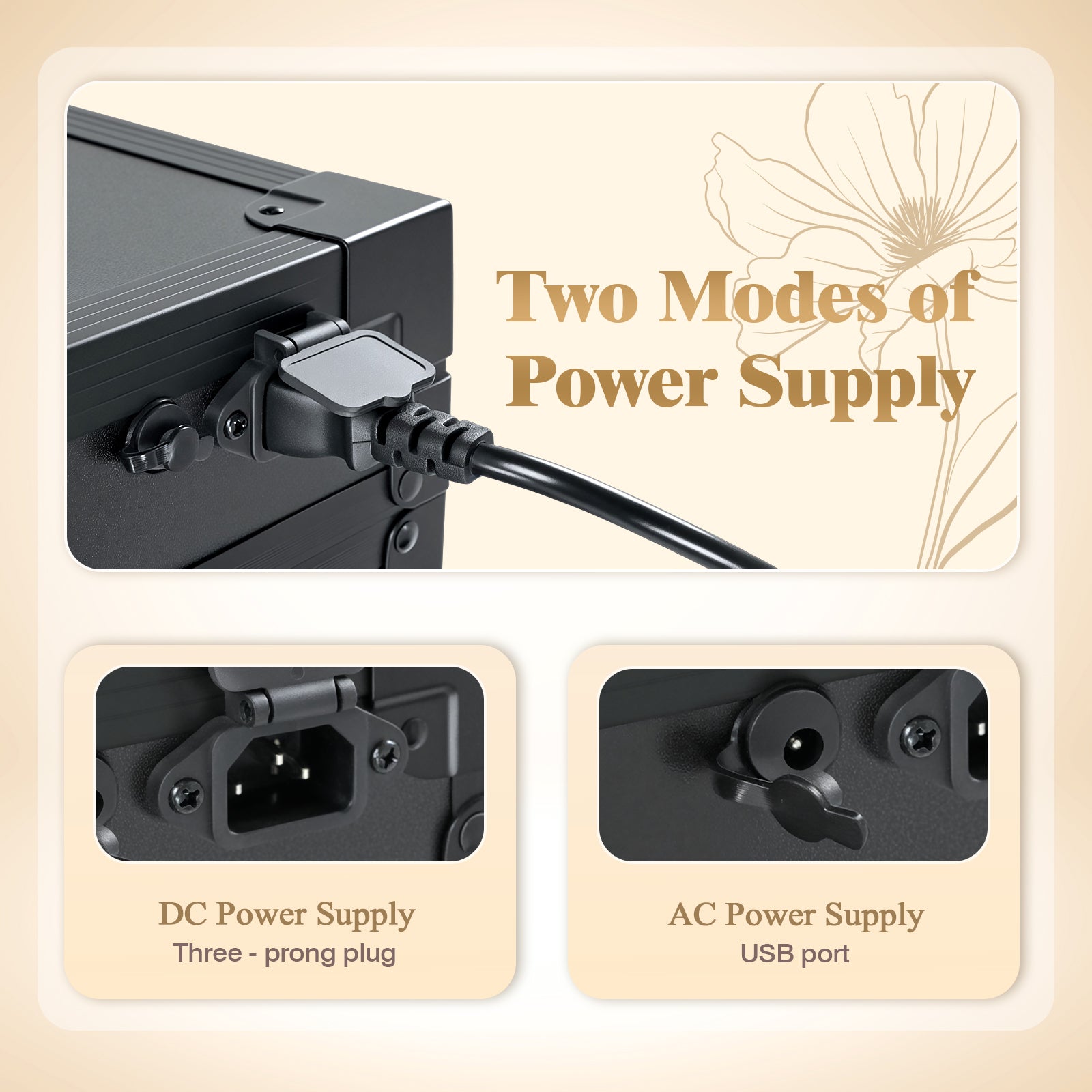 Advwin Foldable Manicure Table LED Mirror 4 Drawers