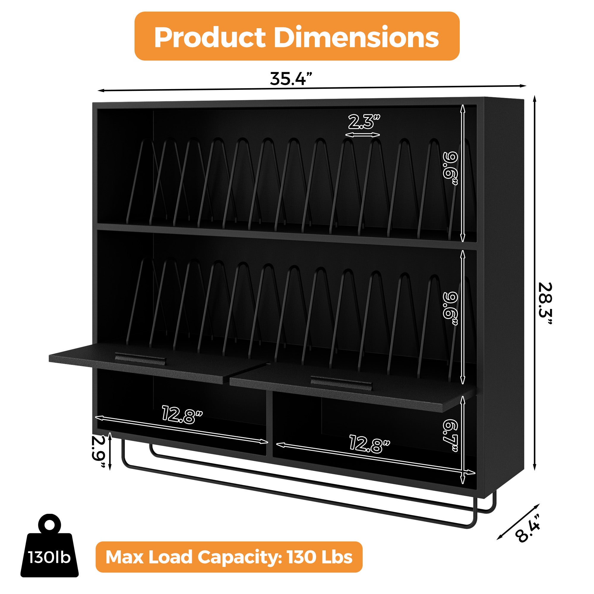 Advwin Wall Mounted Hair Dye Tube Storage Cabinet