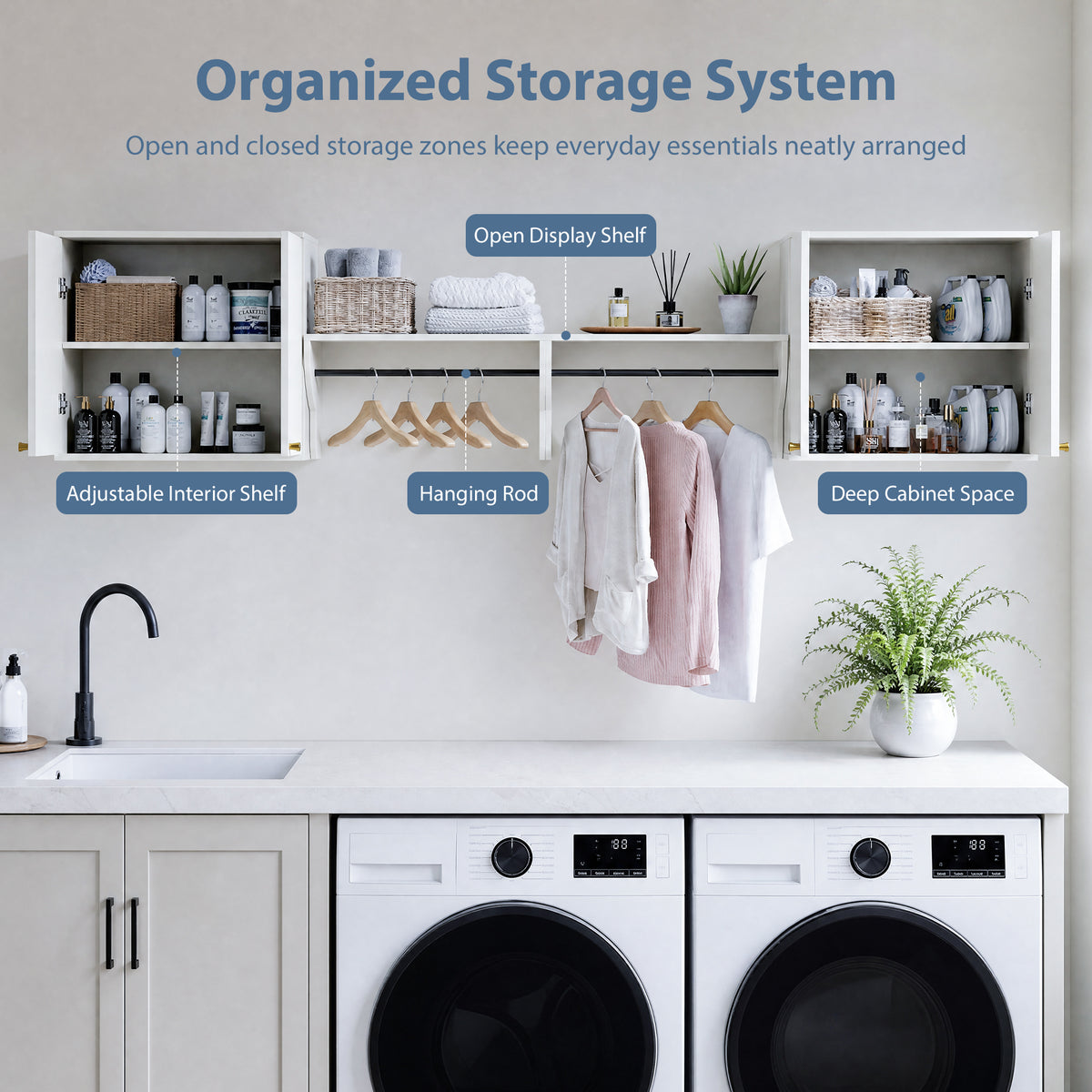 Advwin Modern Wall Mounted Storage Cabinets