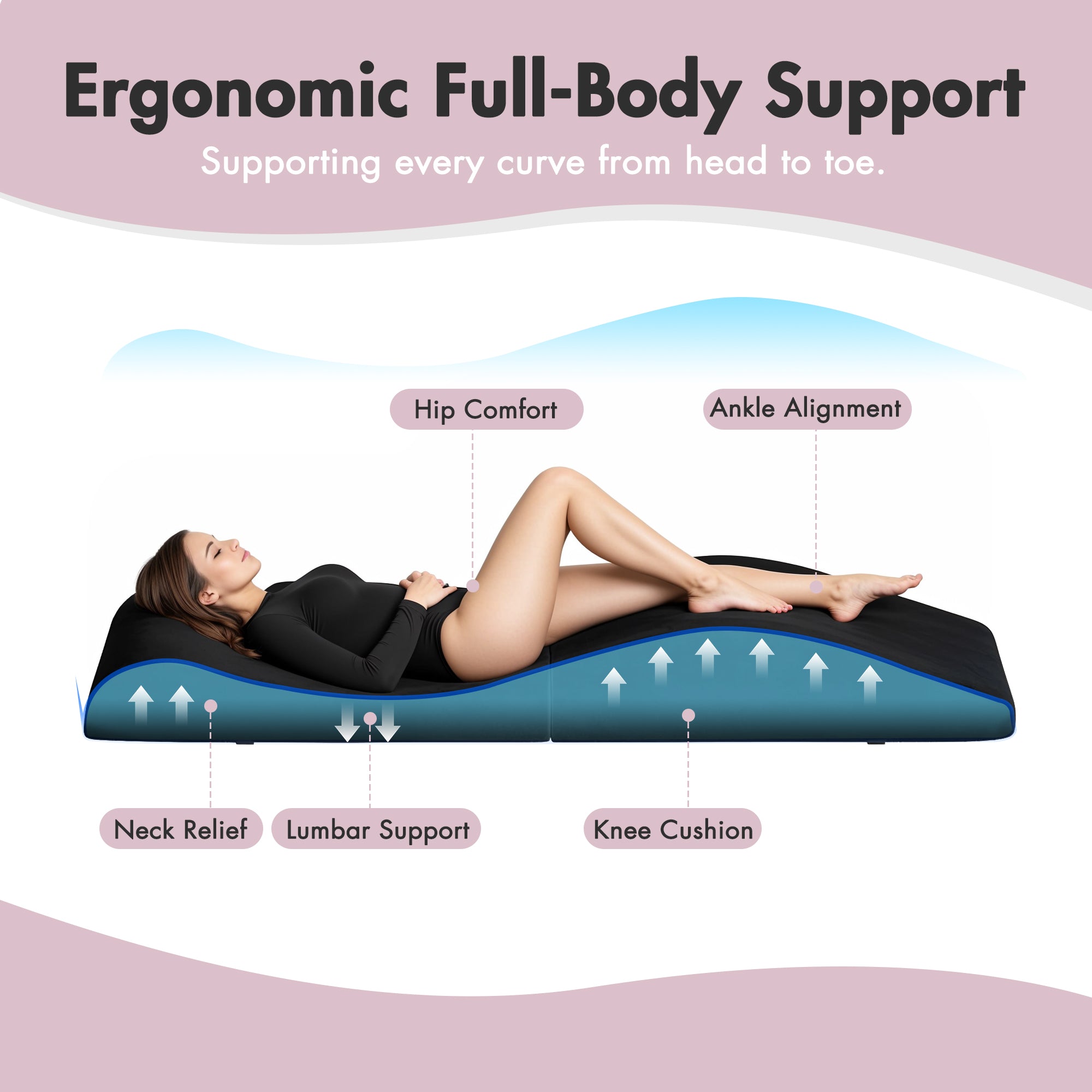 Advwin Foldable Curvy Lash Bed Topper