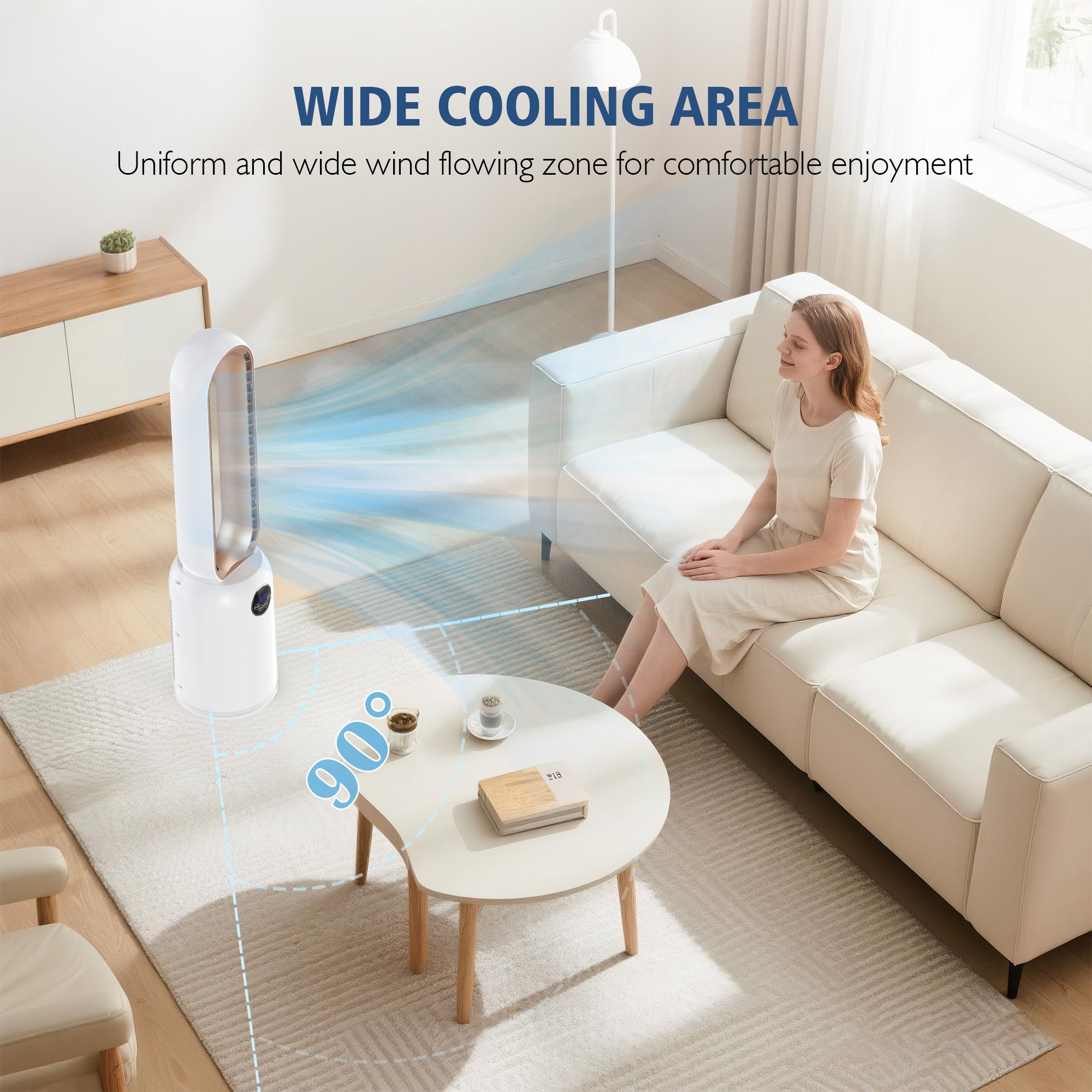 Advwin Upgrated Portable Bladeless Tower Fan