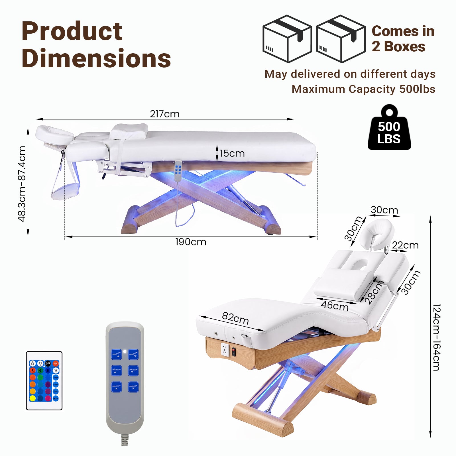 Advwin Electric Massage Table for Spa & Treatment
