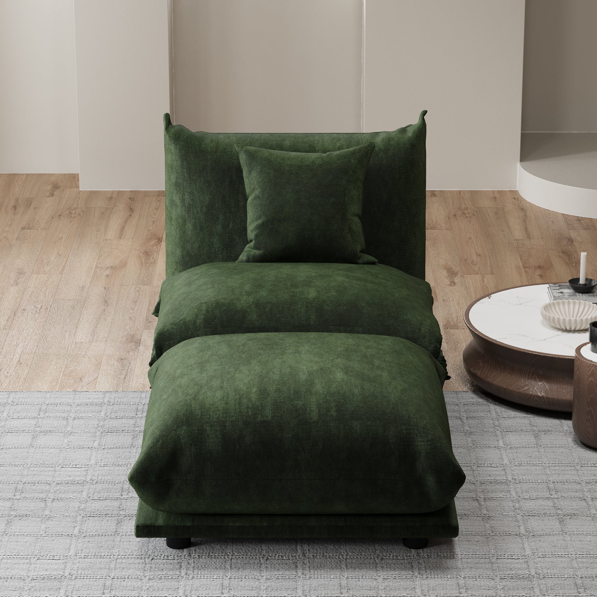 Advwin Modern Minimalist Chenille Modular Sectional Sofa